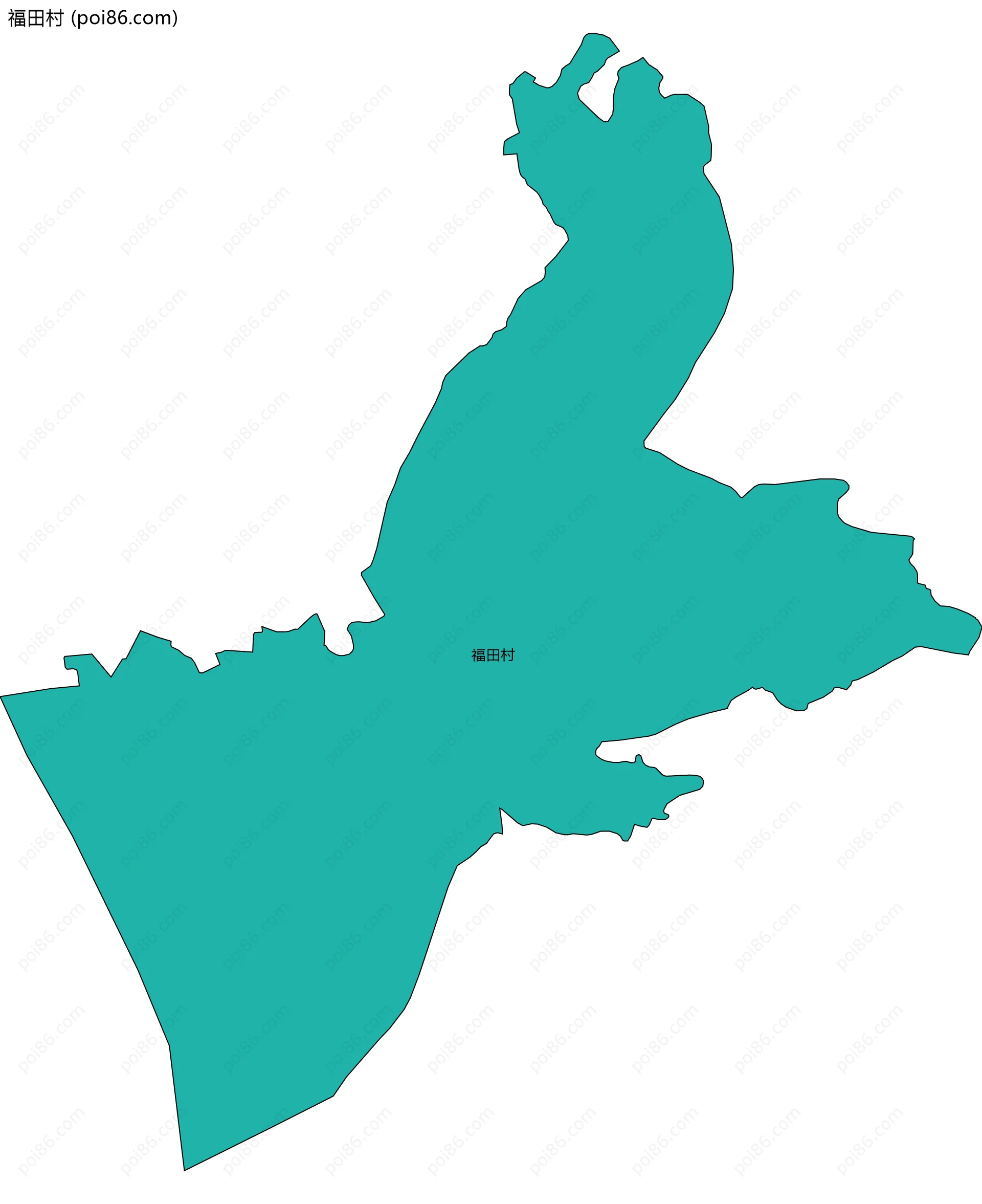 福田村边界地图