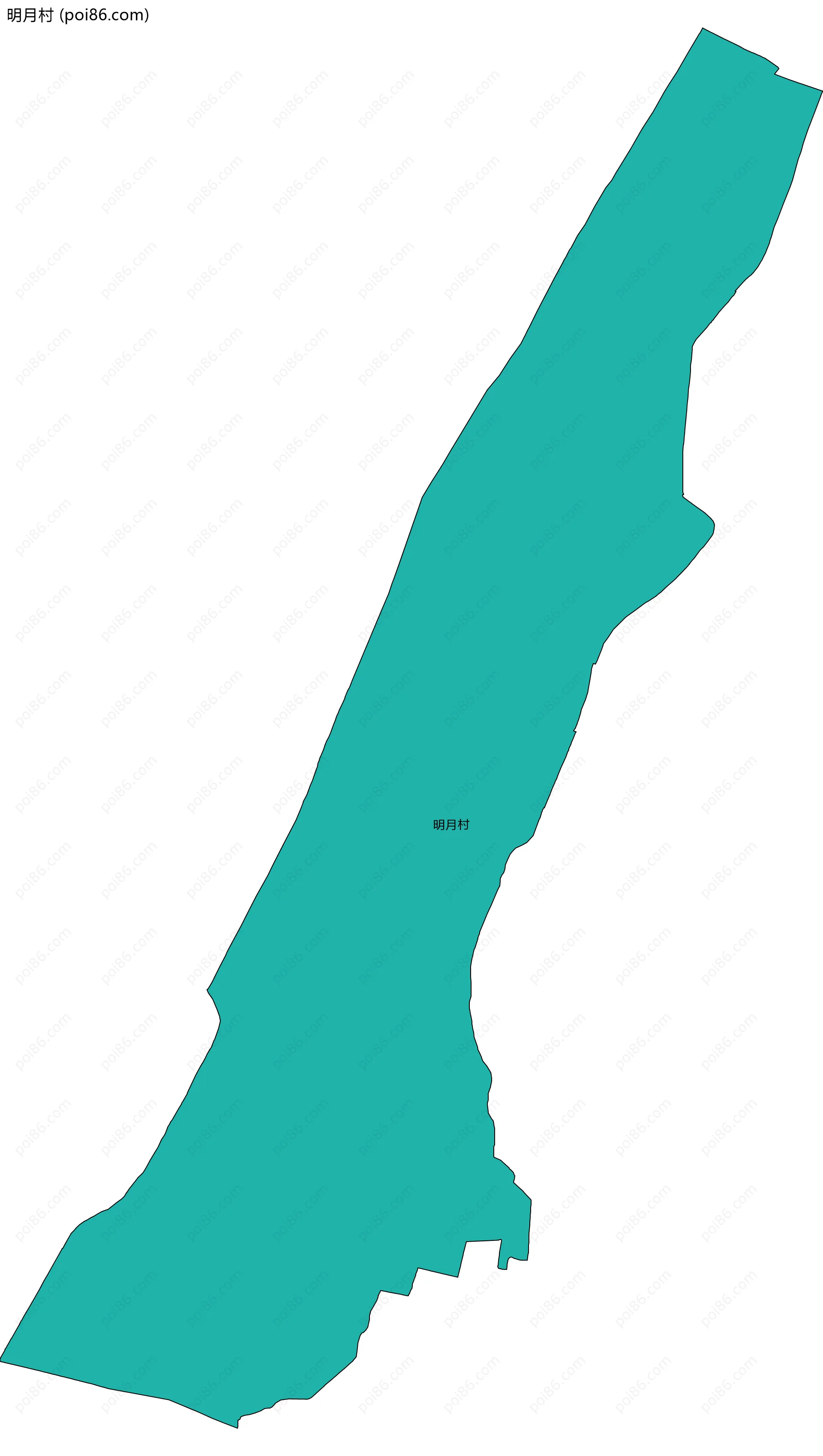 明月村边界地图