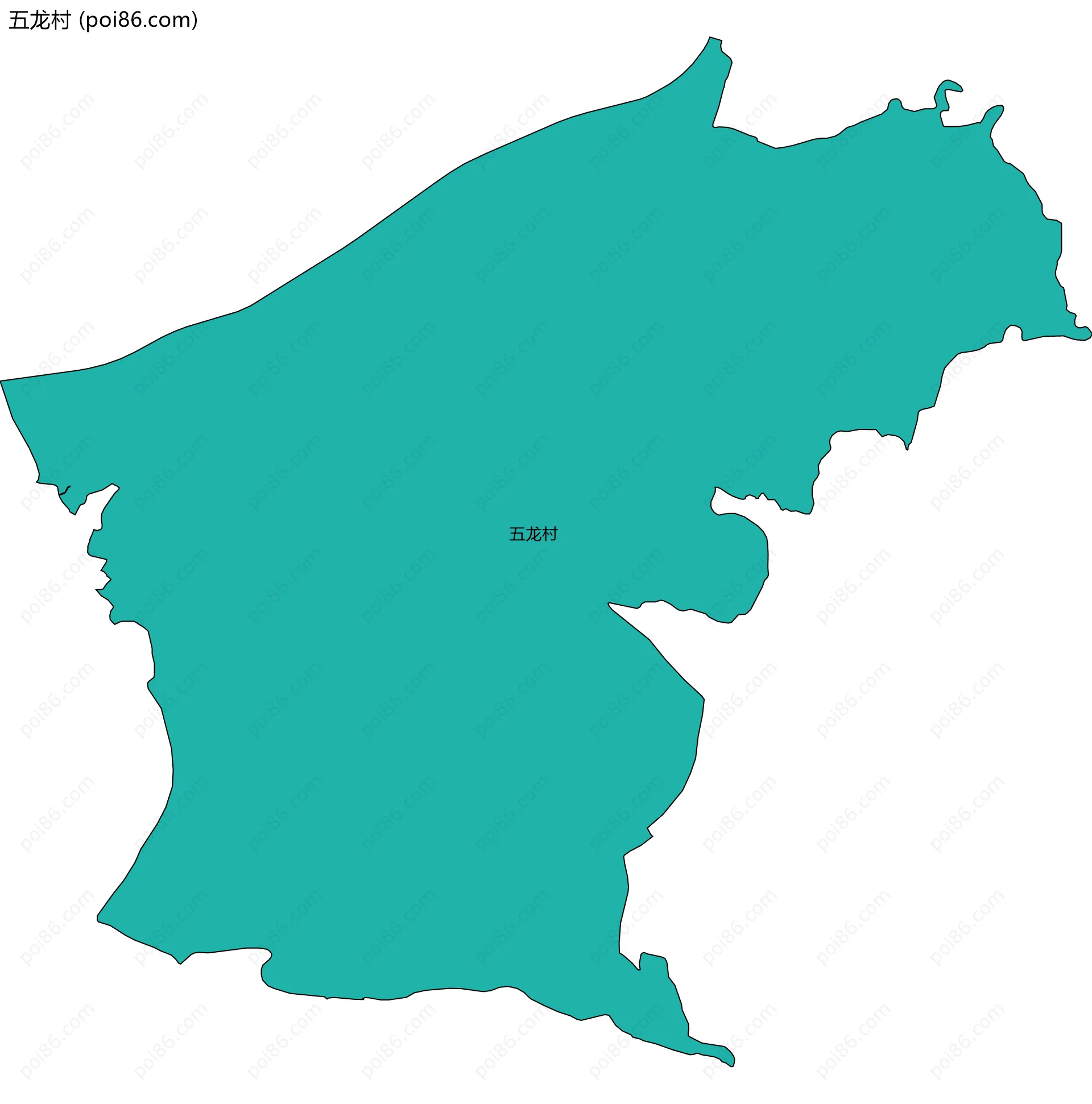 五龙村边界地图