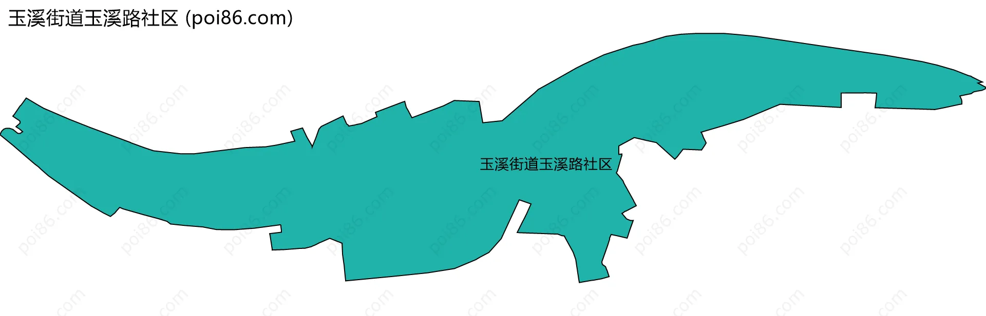 玉溪街道玉溪路社区边界地图