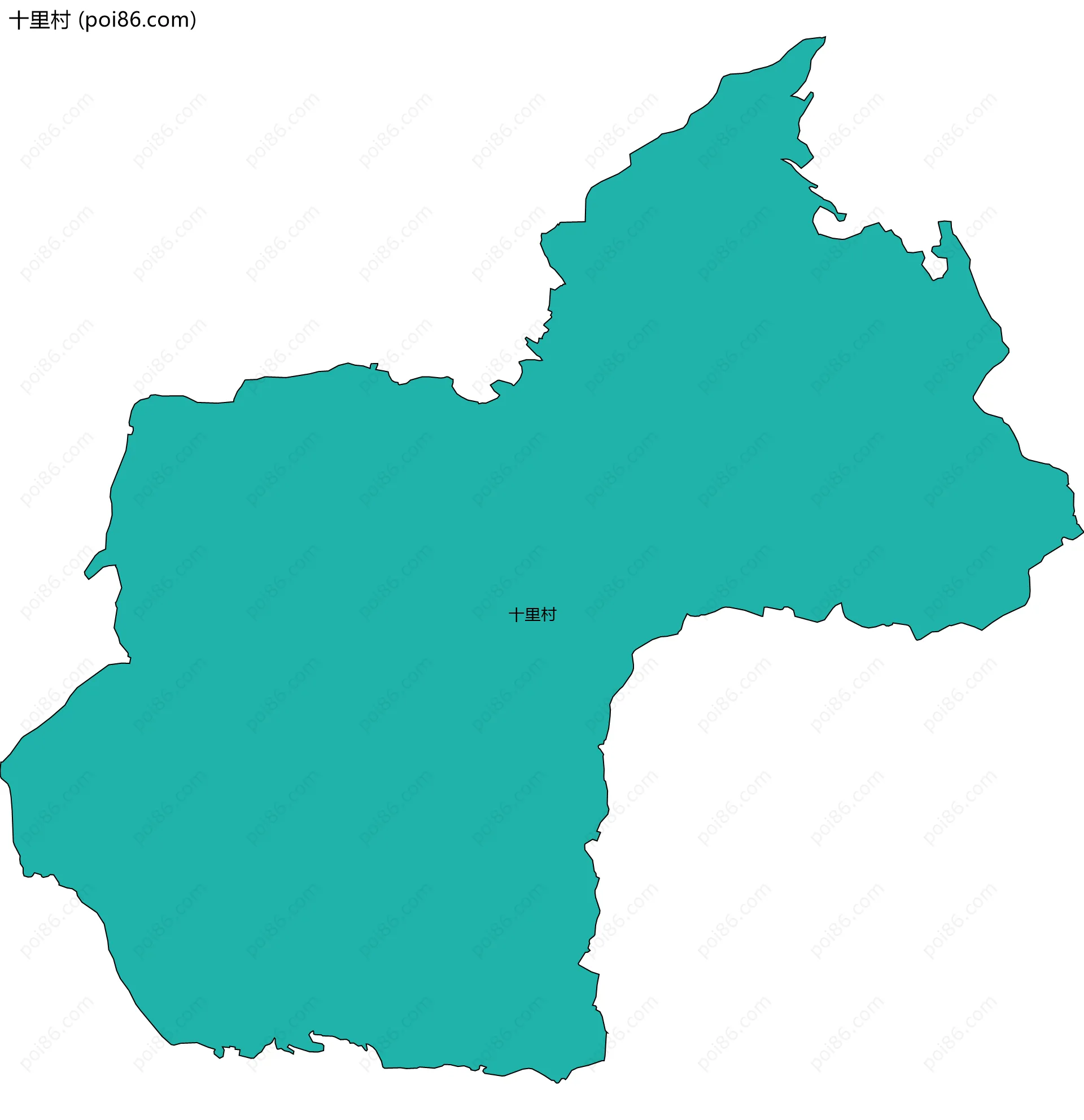 十里村边界地图