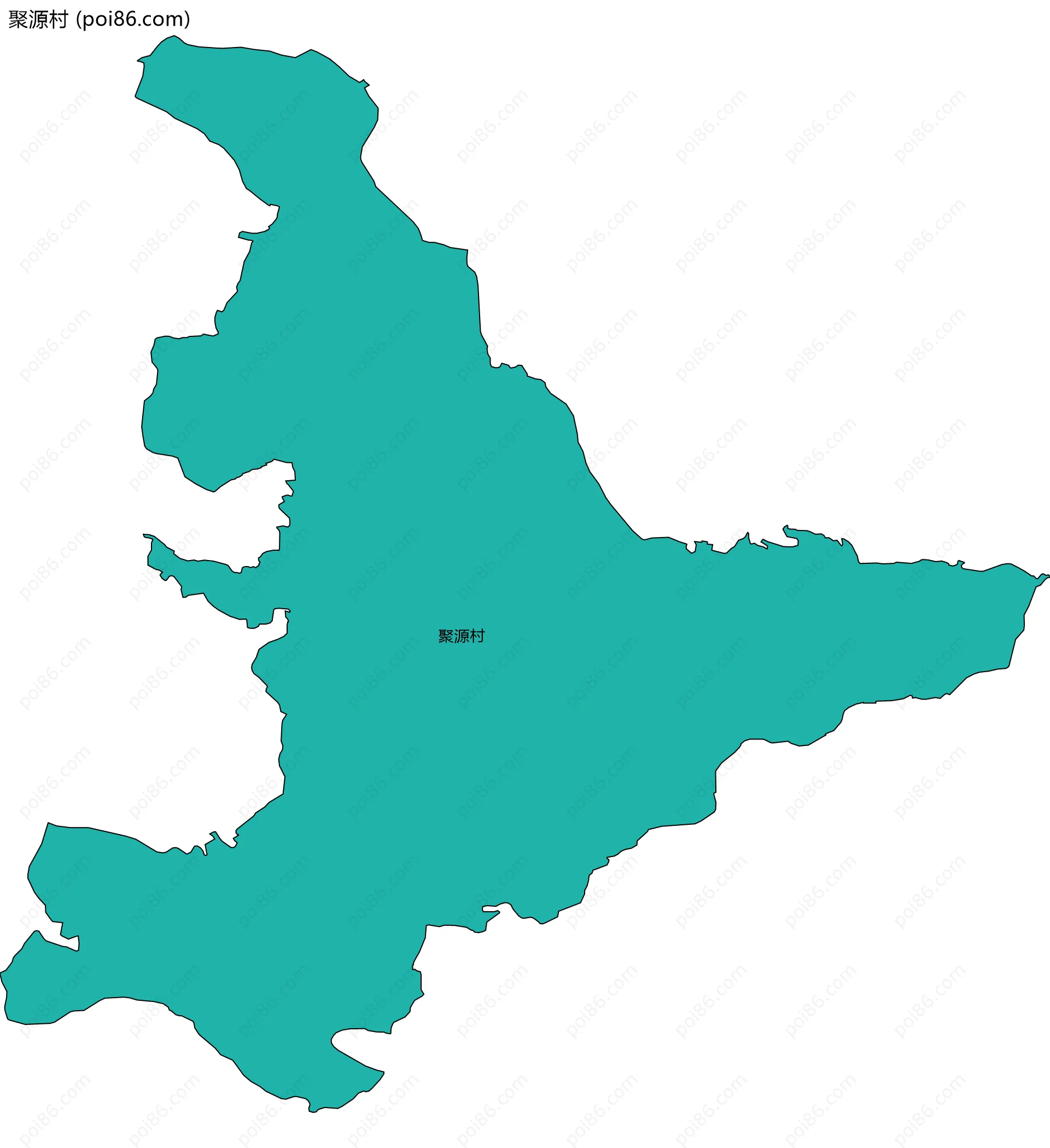 聚源村边界地图