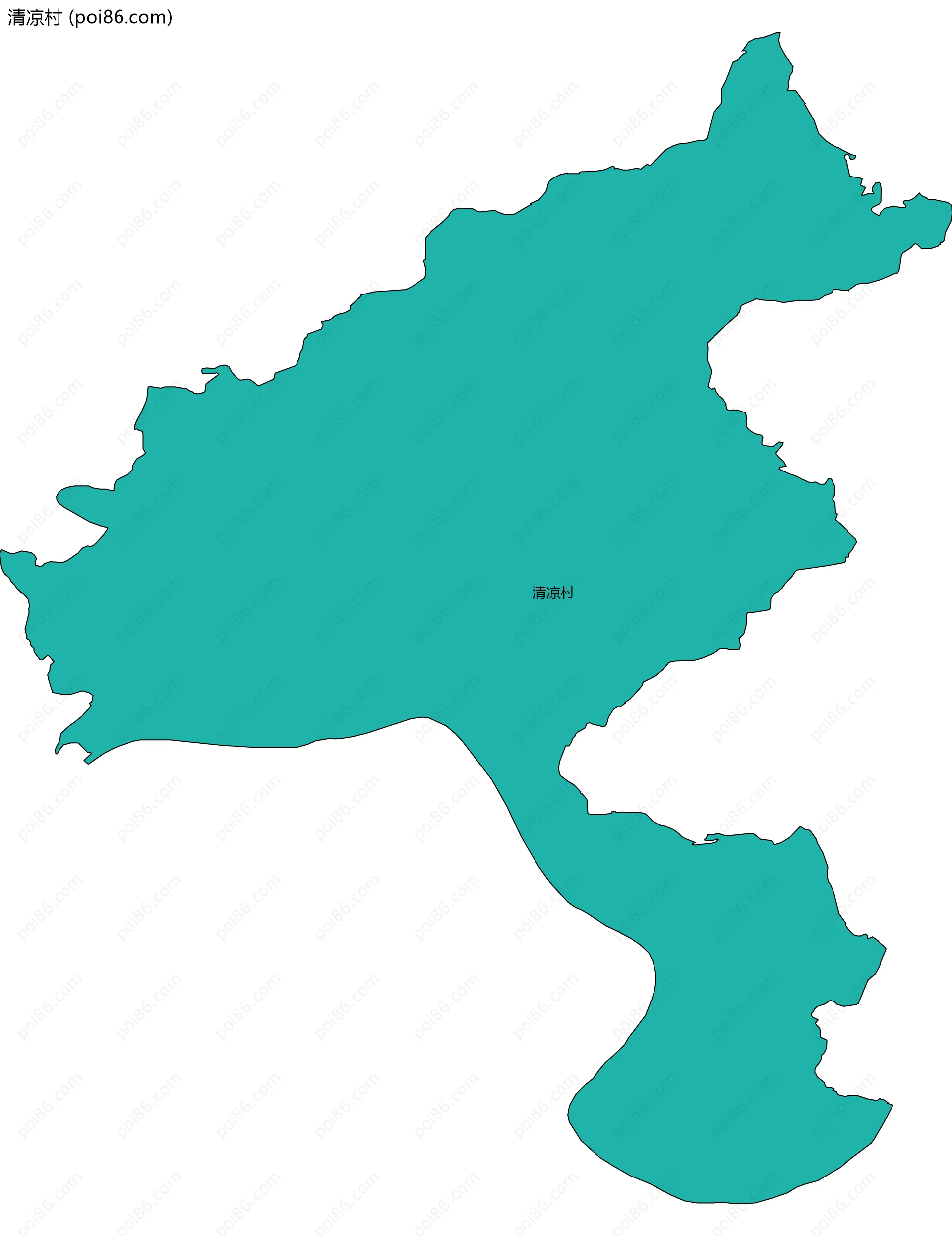 清凉村边界地图