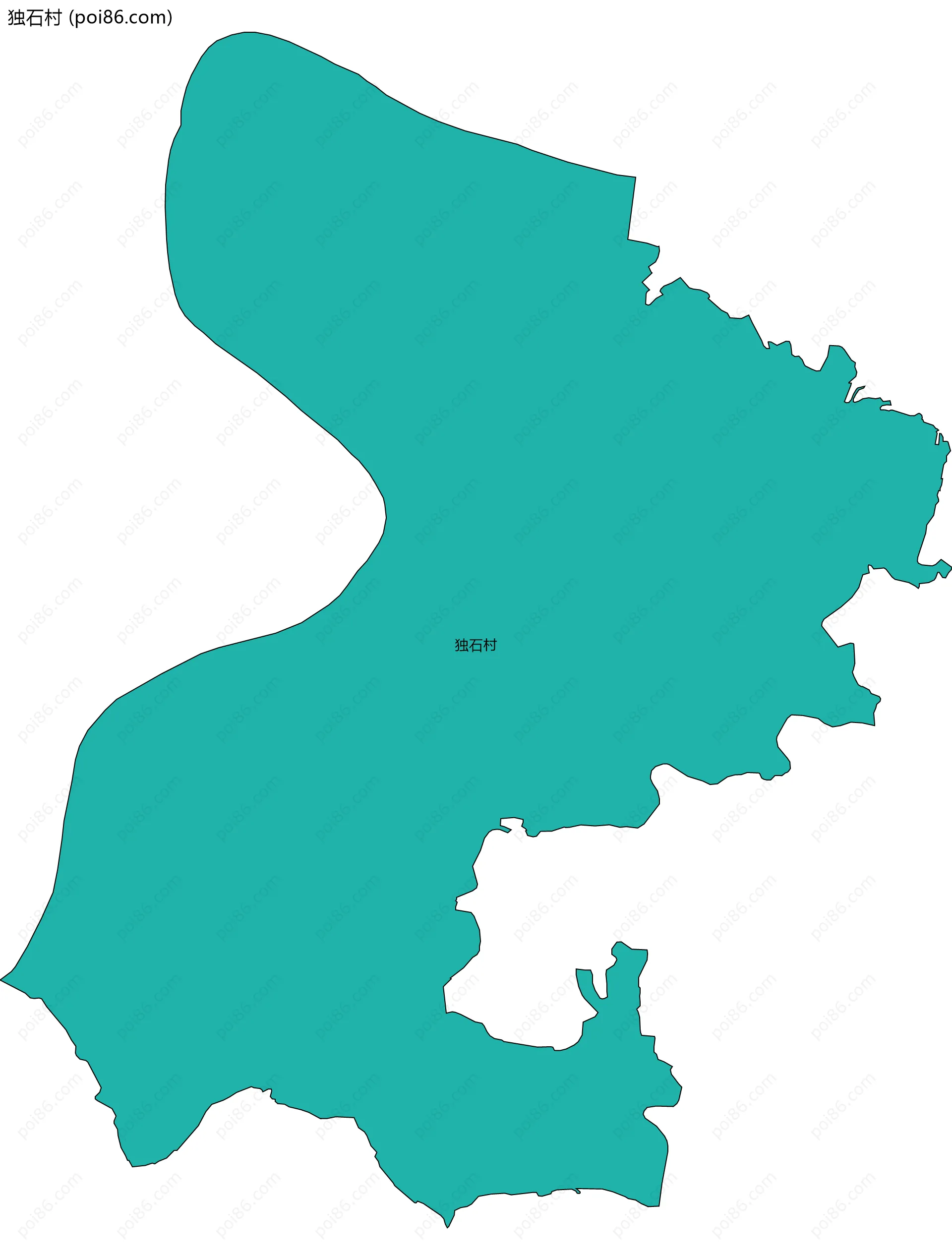 独石村边界地图