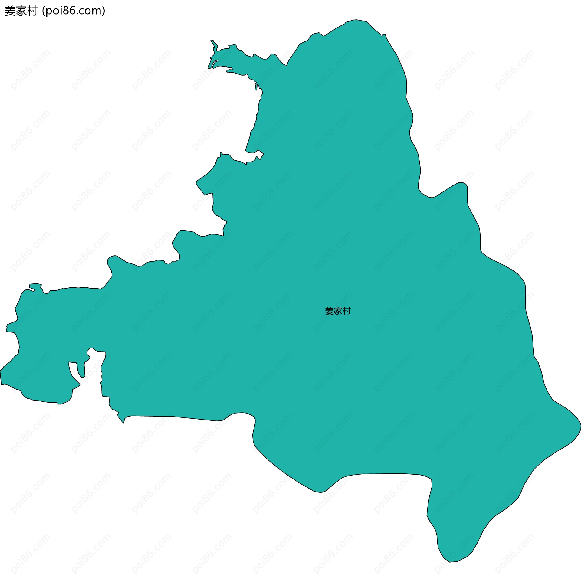 姜家村边界地图