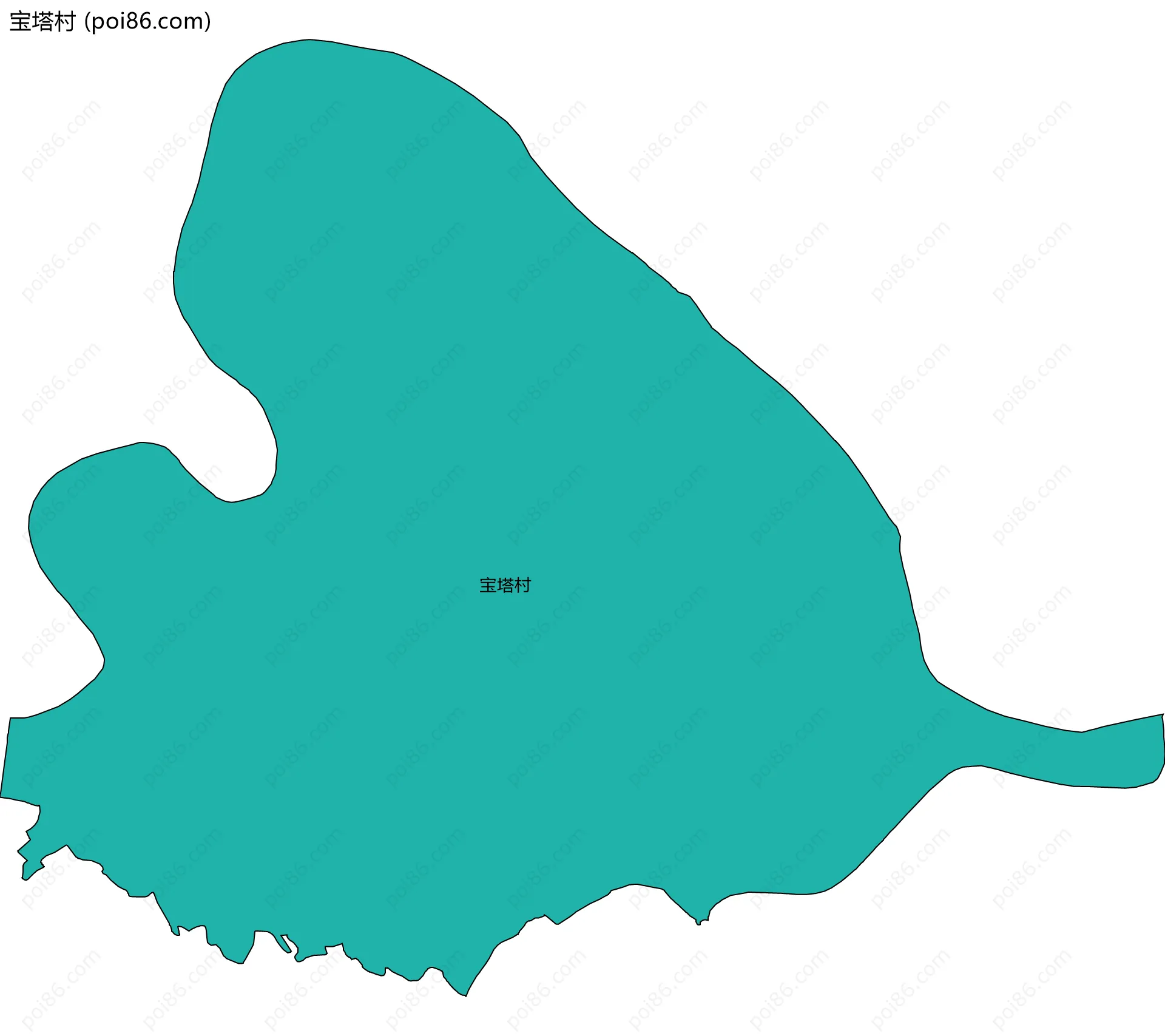 宝塔村边界地图