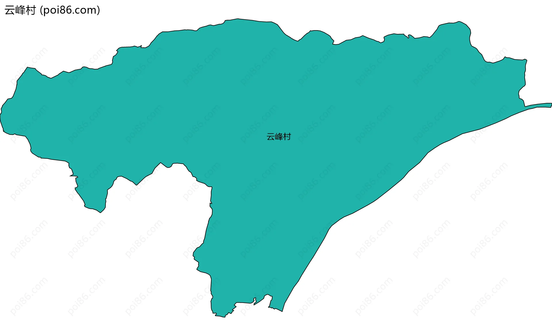 云峰村边界地图