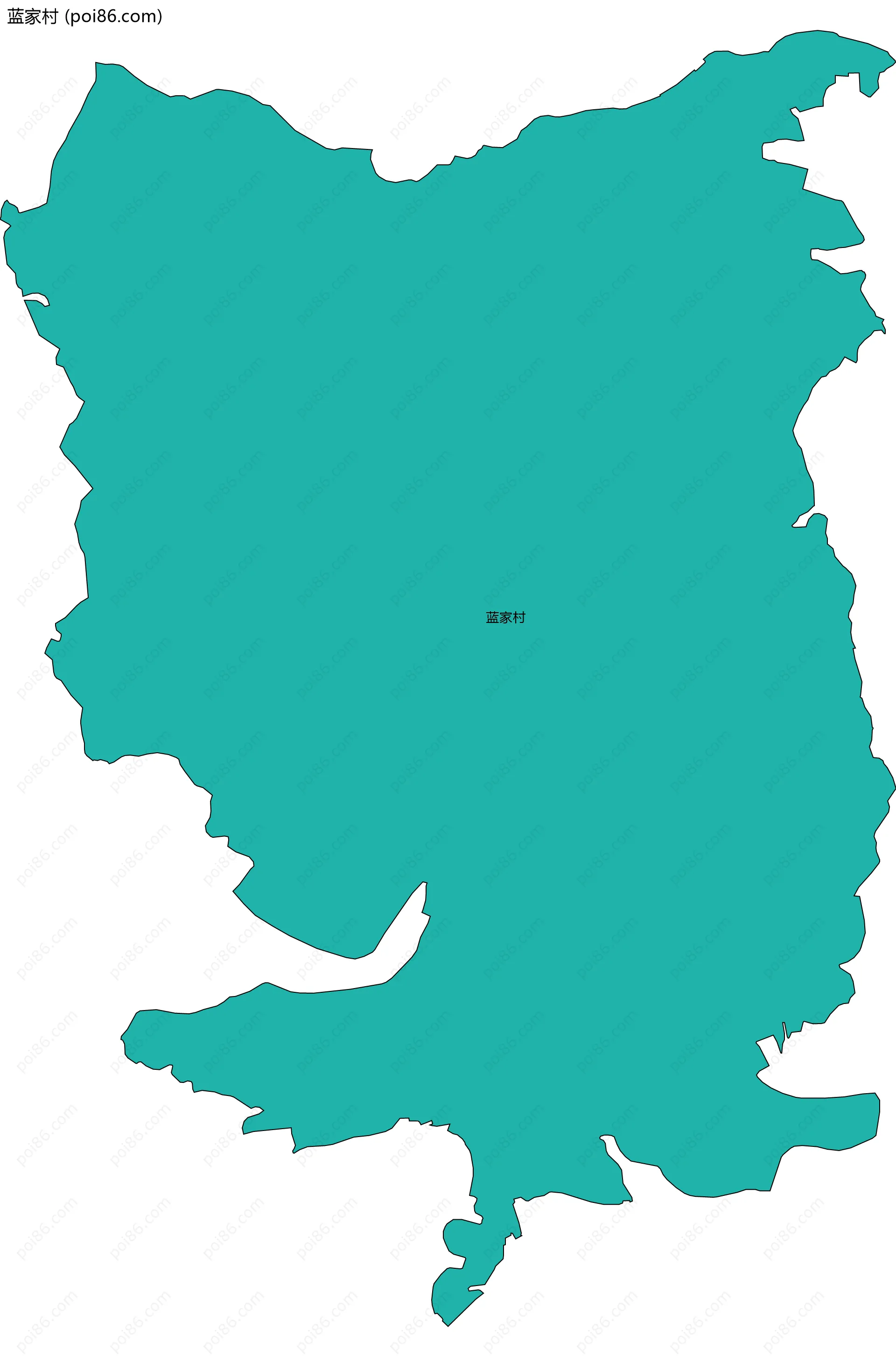 蓝家村边界地图