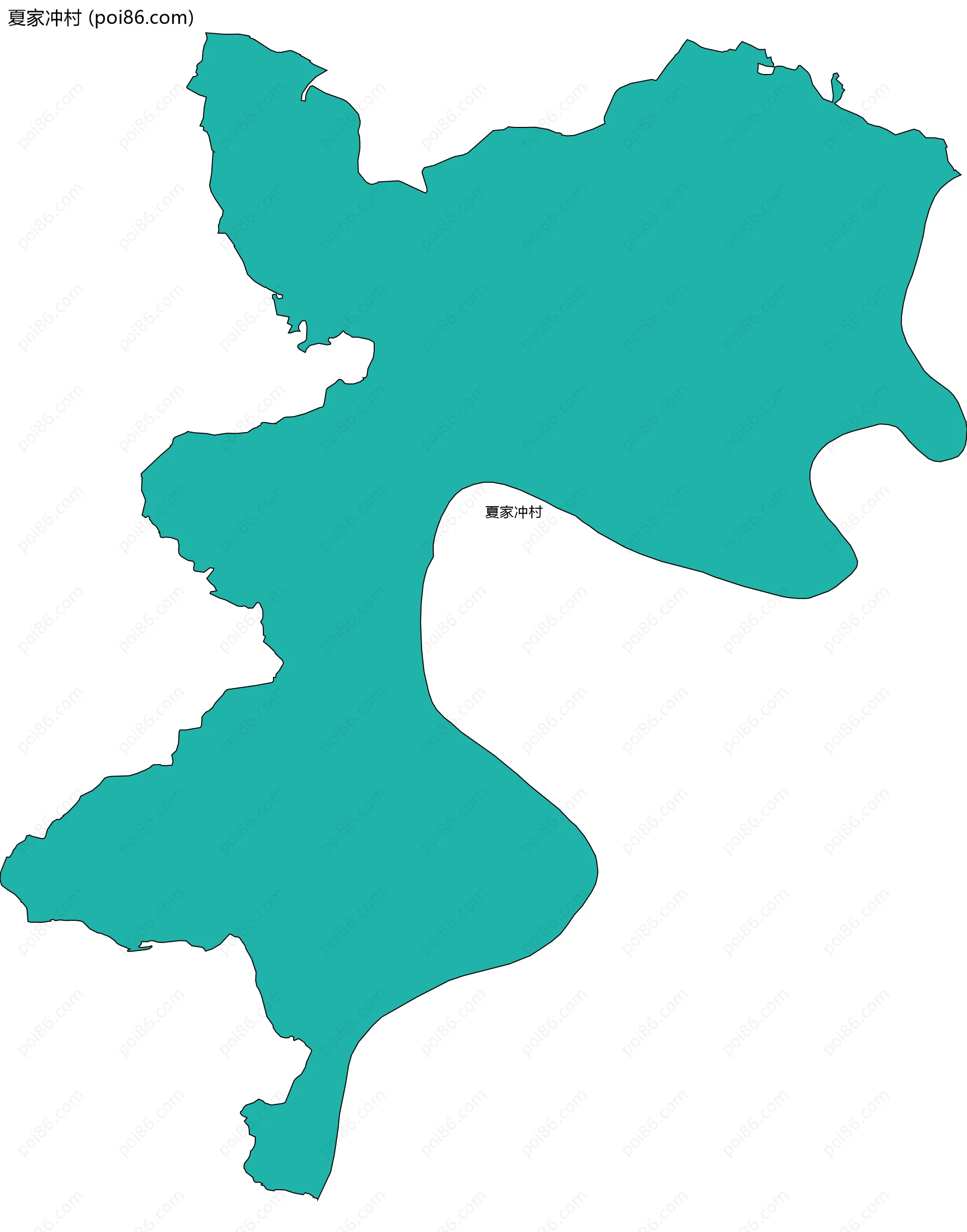 夏家冲村边界地图