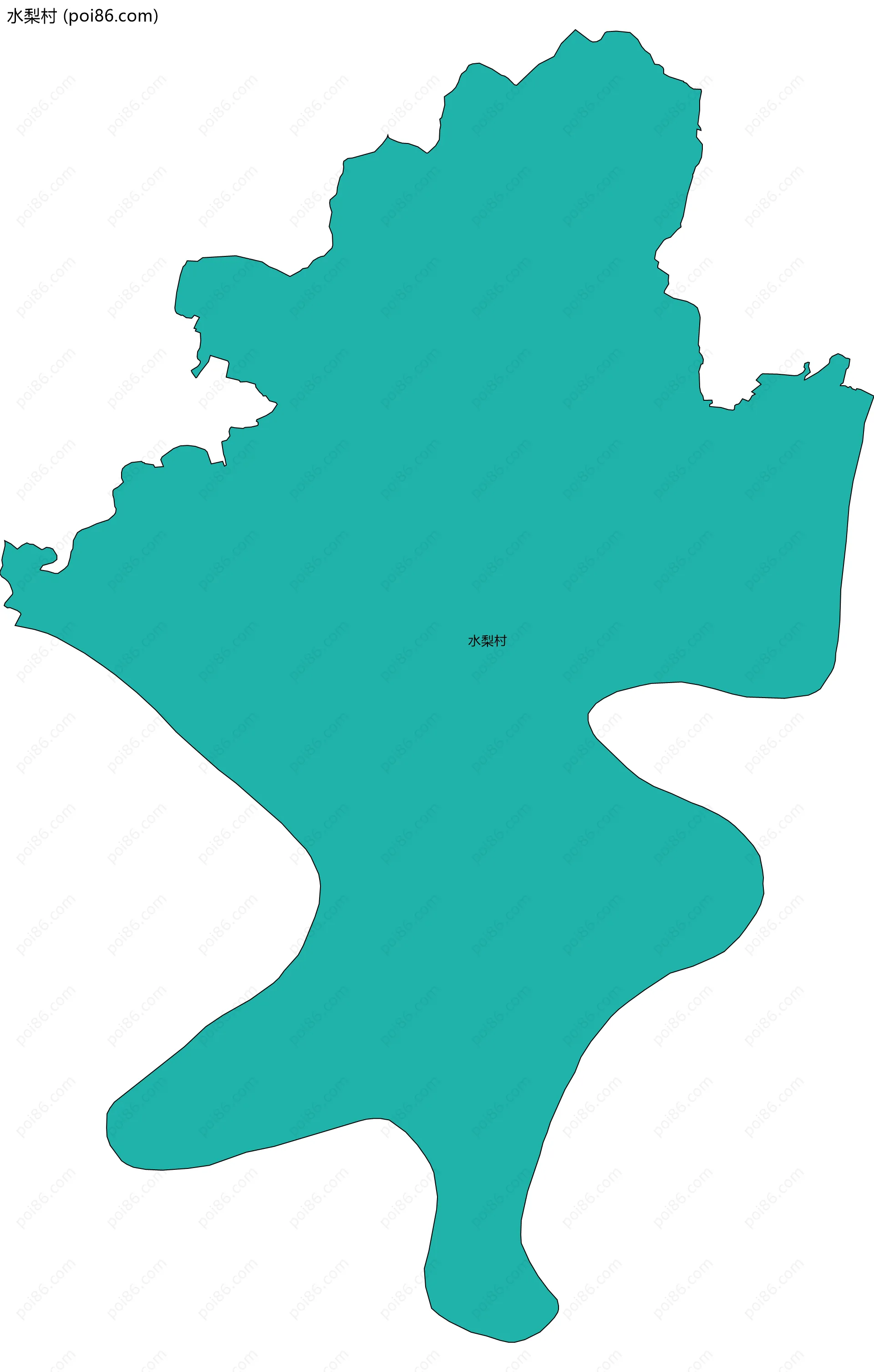 水梨村边界地图