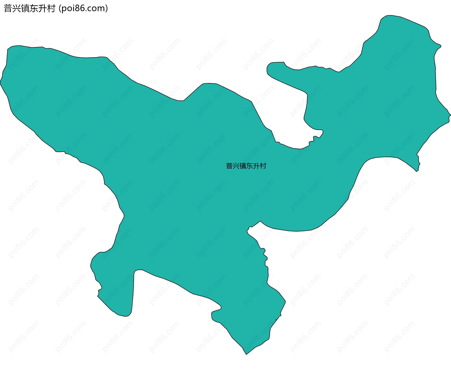 普兴镇东升村边界地图