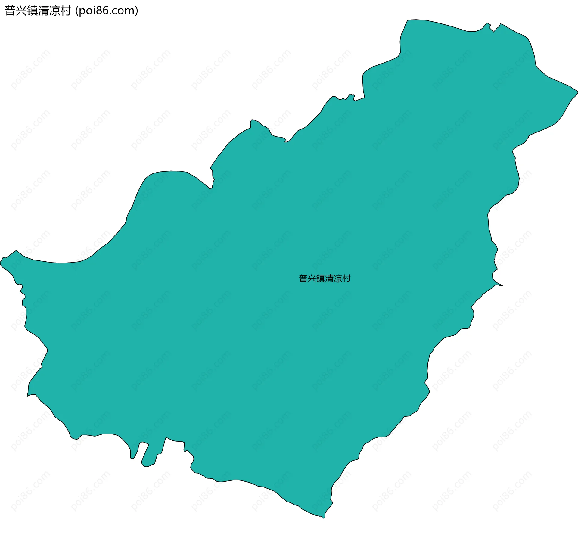 普兴镇清凉村边界地图