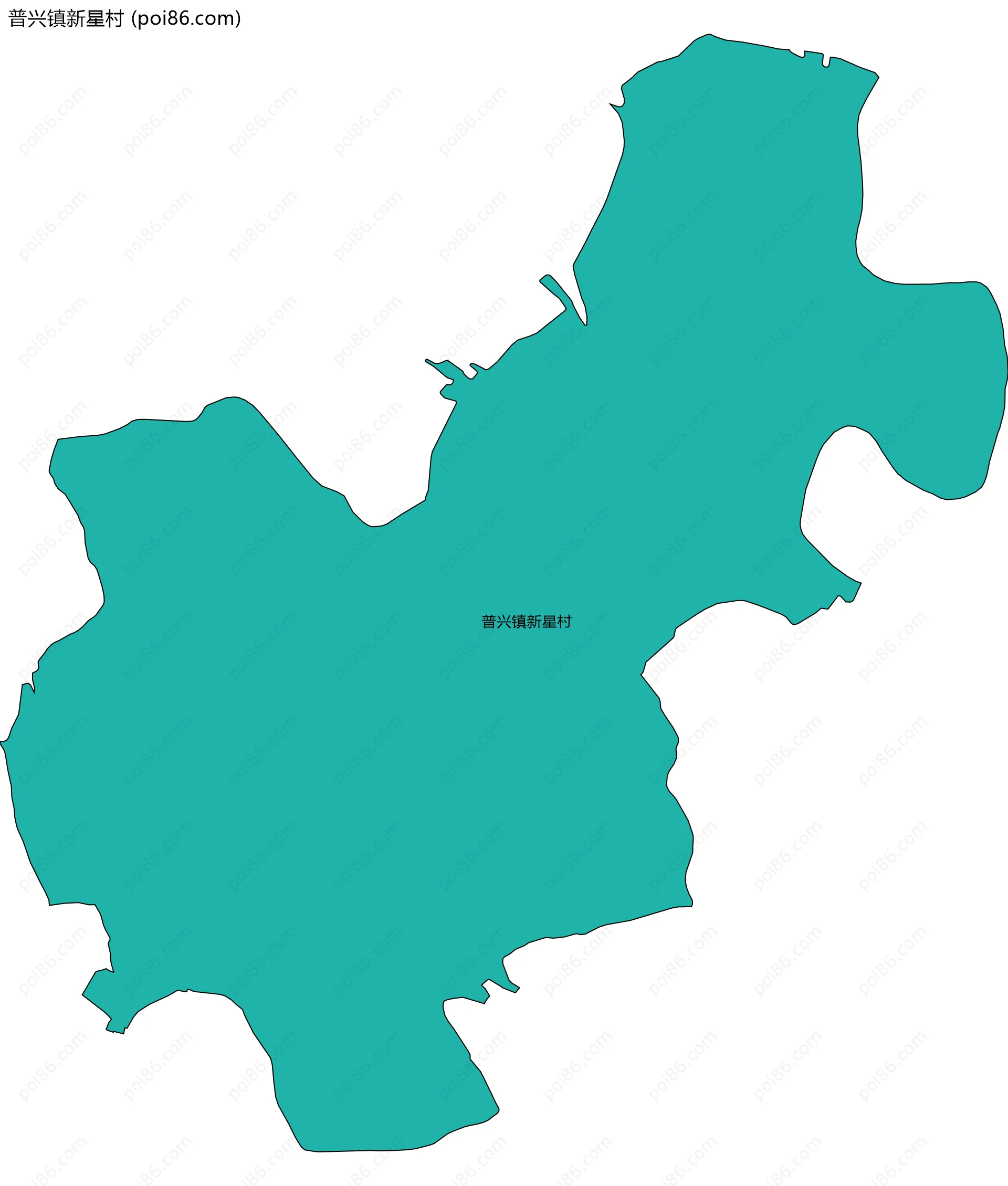 普兴镇新星村边界地图