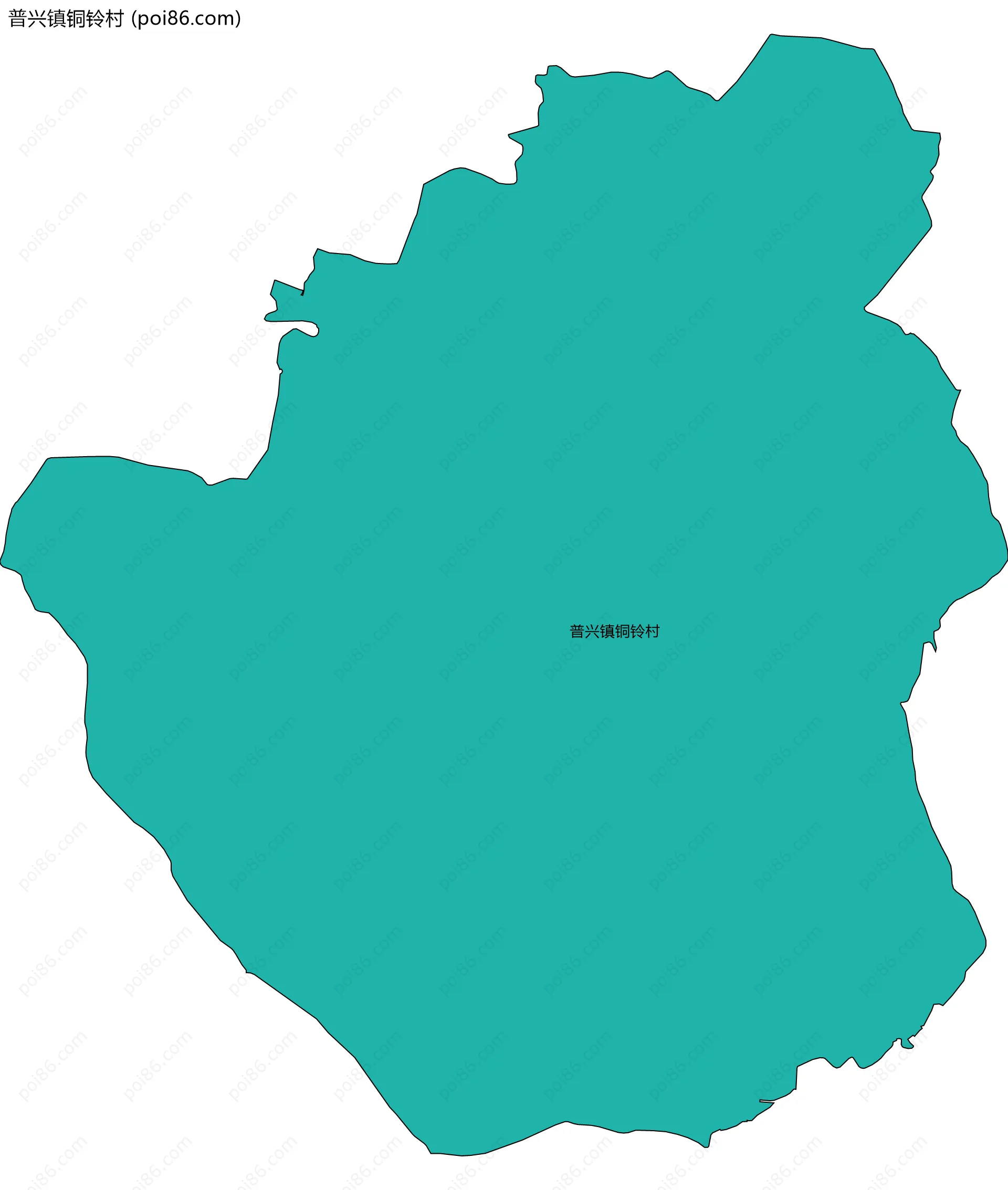 普兴镇铜铃村边界地图