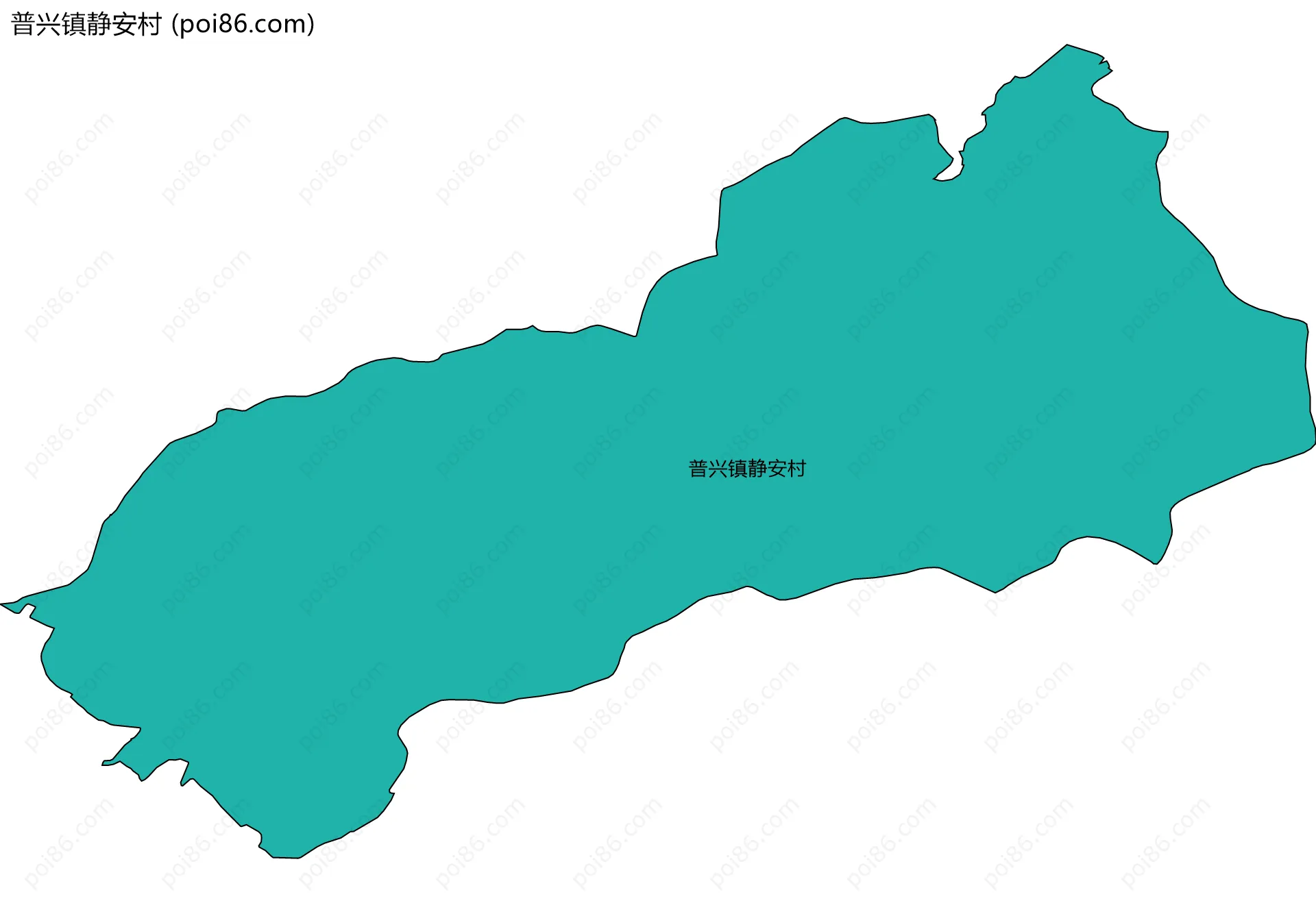 普兴镇静安村边界地图