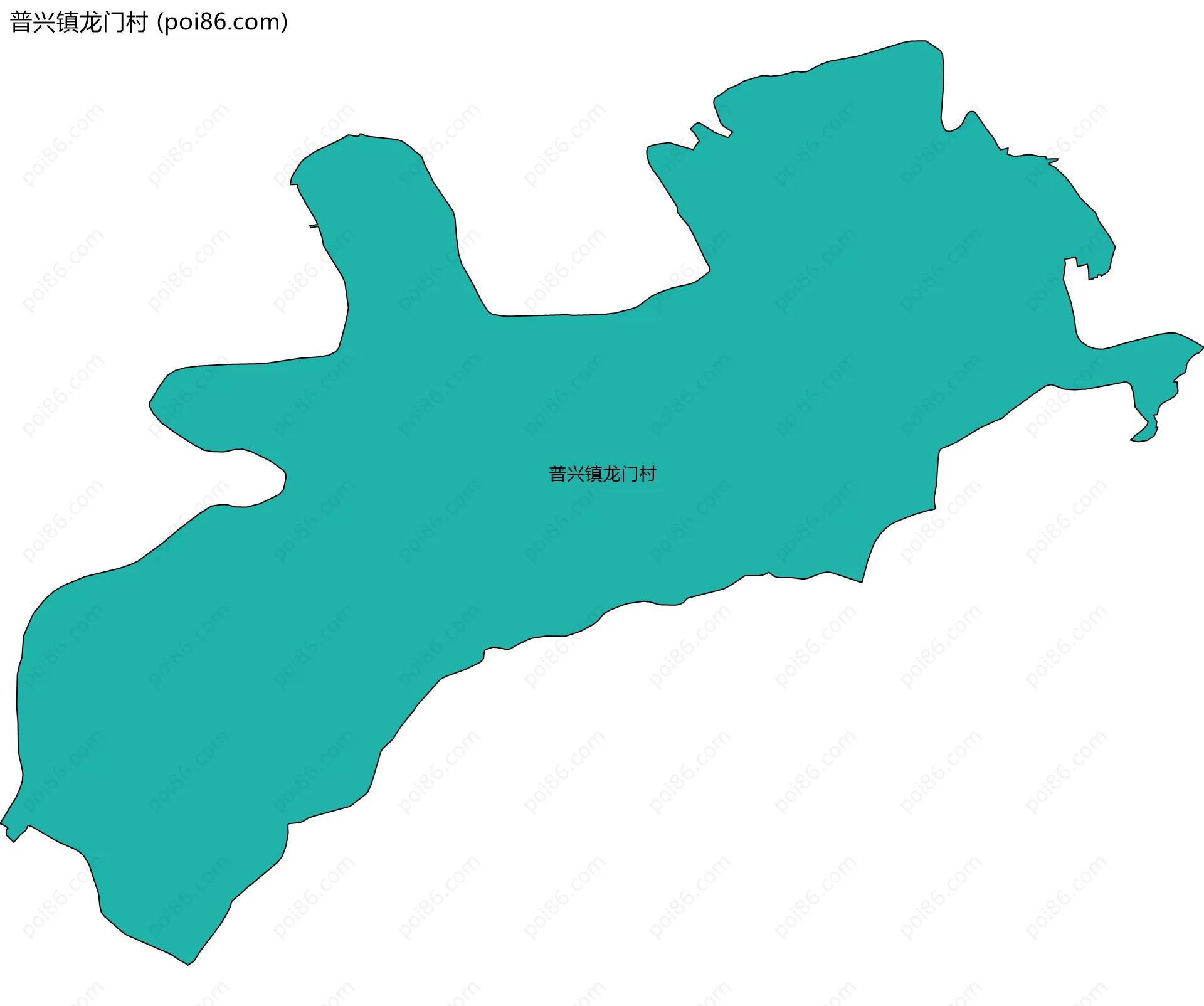 普兴镇龙门村边界地图