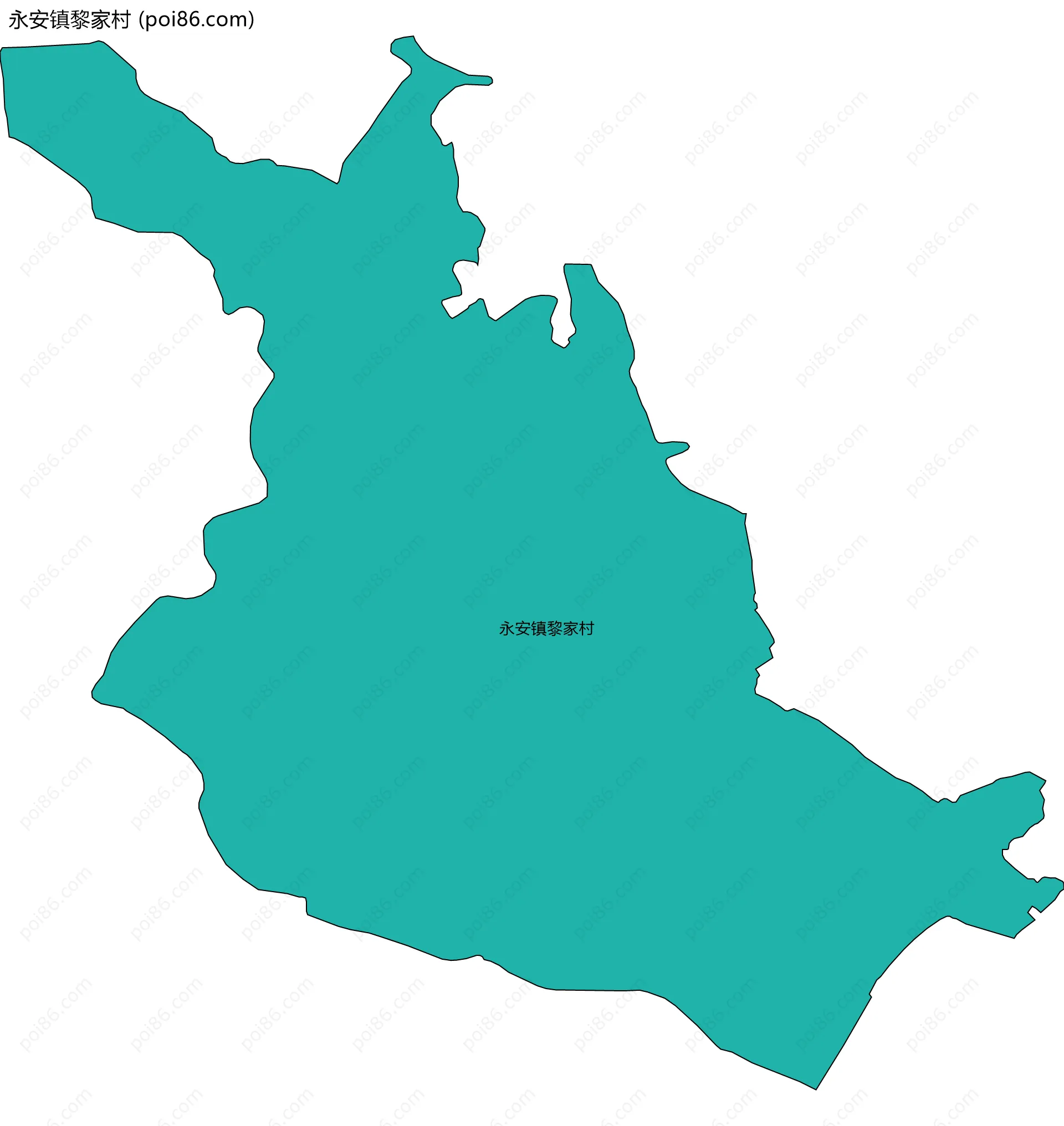 永安镇黎家村边界地图