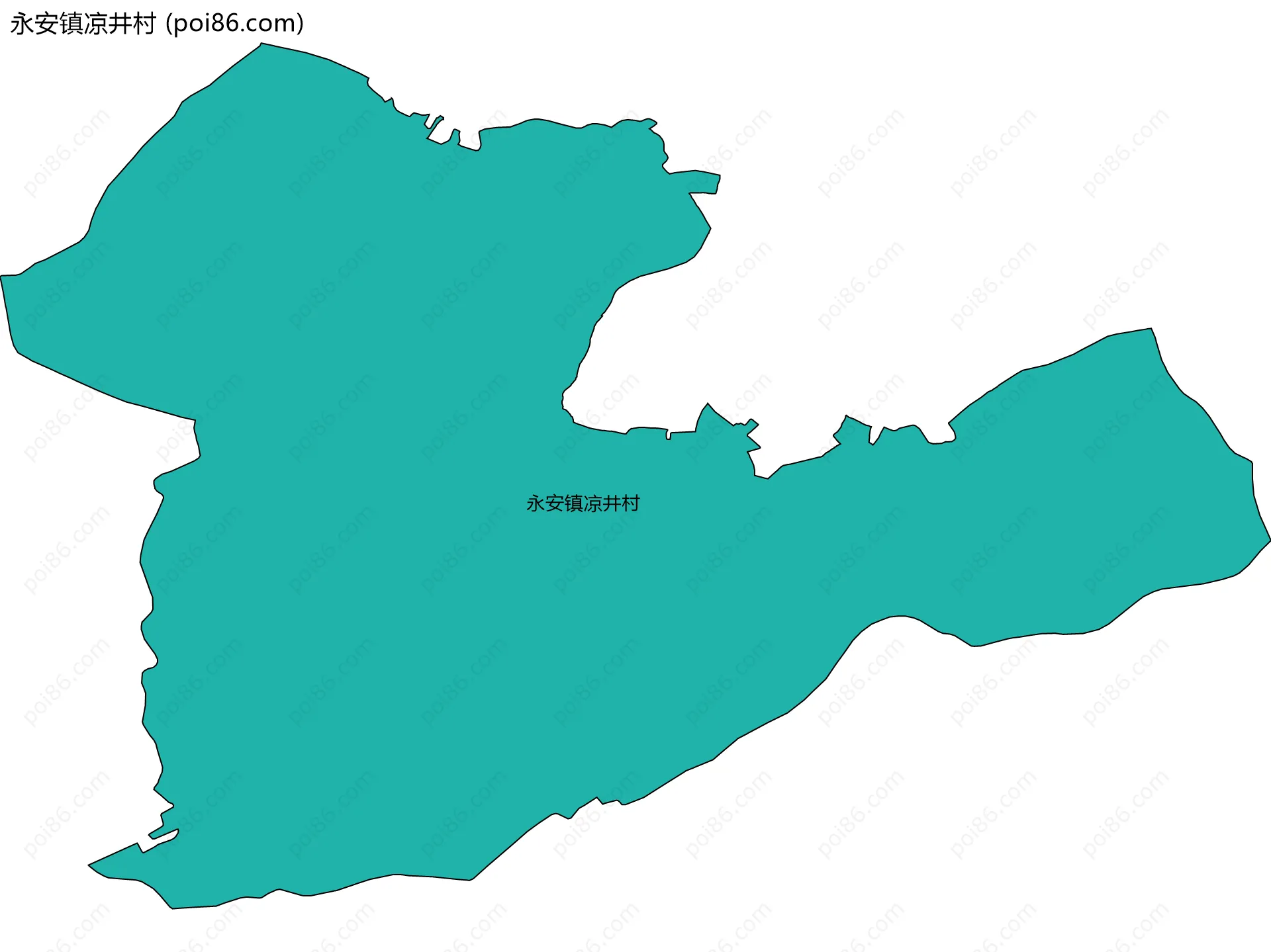 永安镇凉井村边界地图