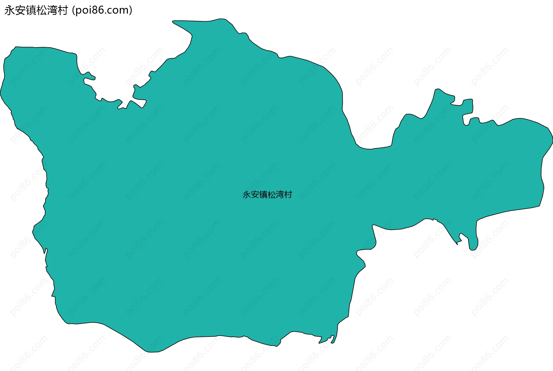 永安镇松湾村边界地图