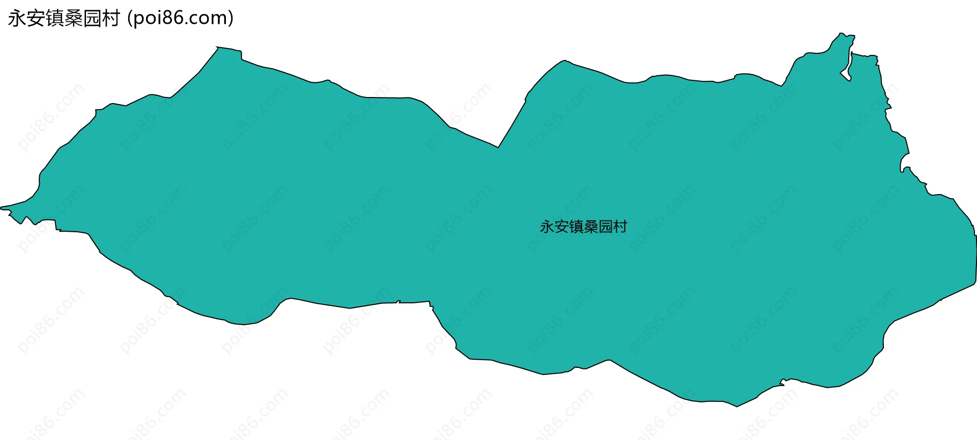 永安镇桑园村边界地图