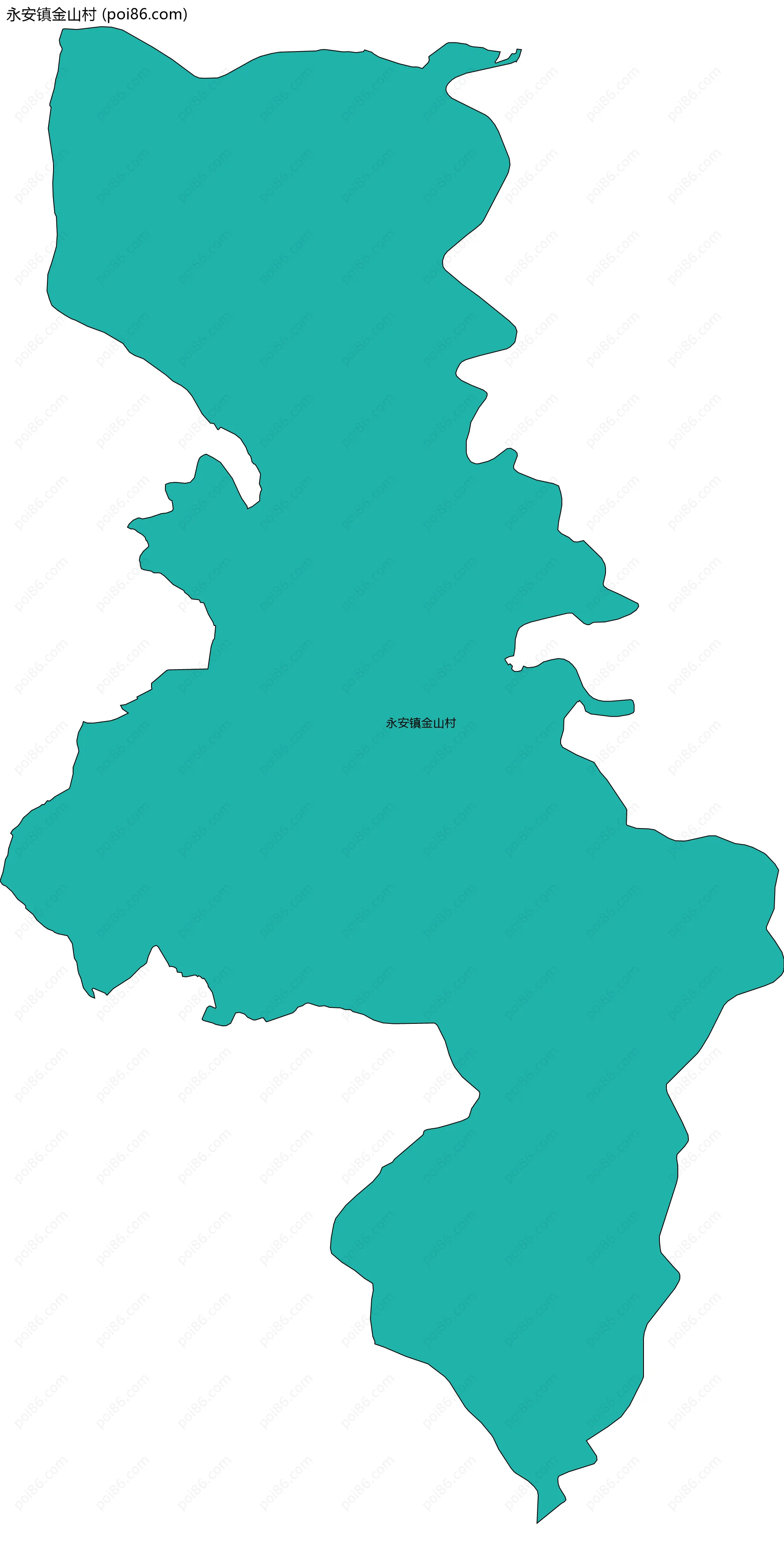 永安镇金山村边界地图