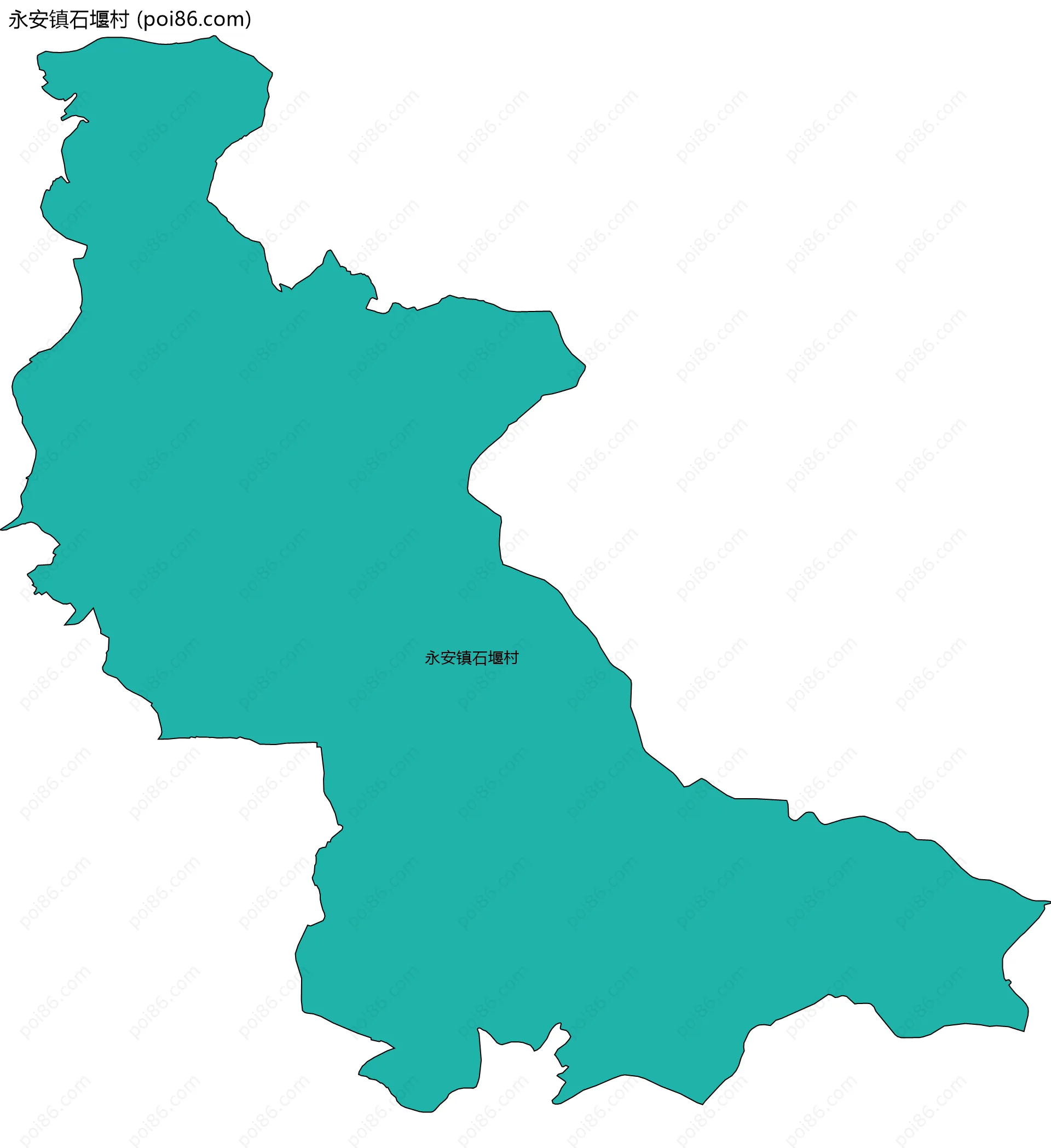 永安镇石堰村边界地图