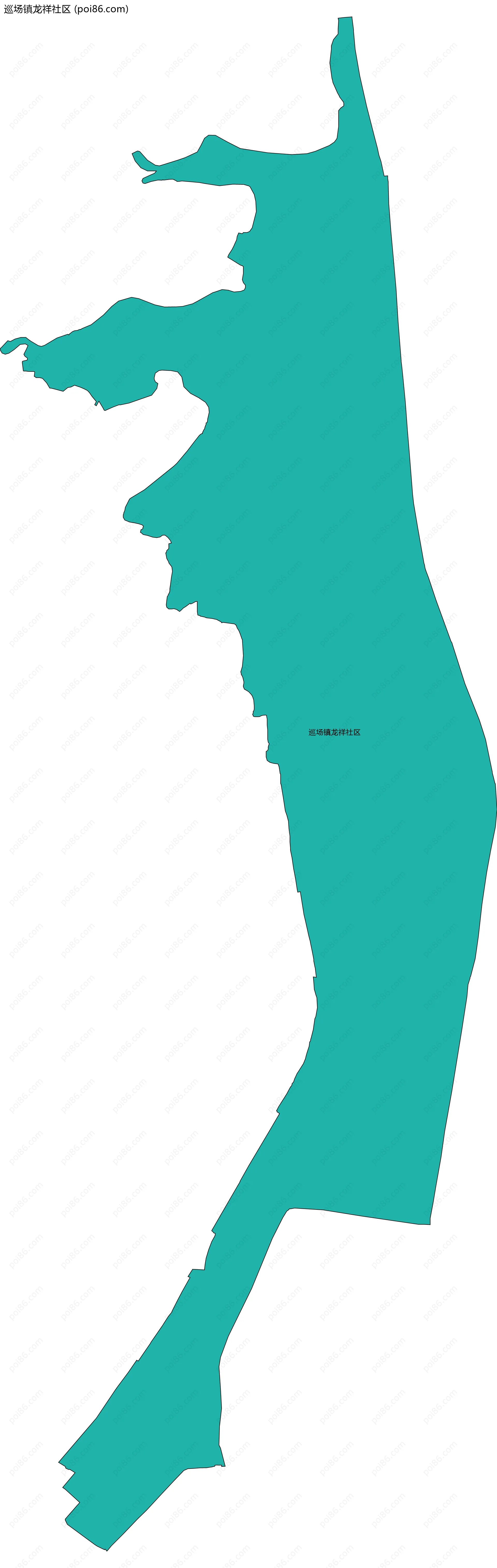 巡场镇龙祥社区边界地图