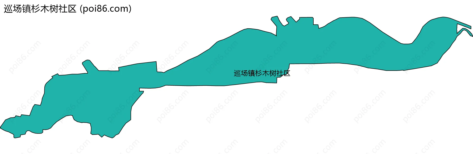 巡场镇杉木树社区边界地图