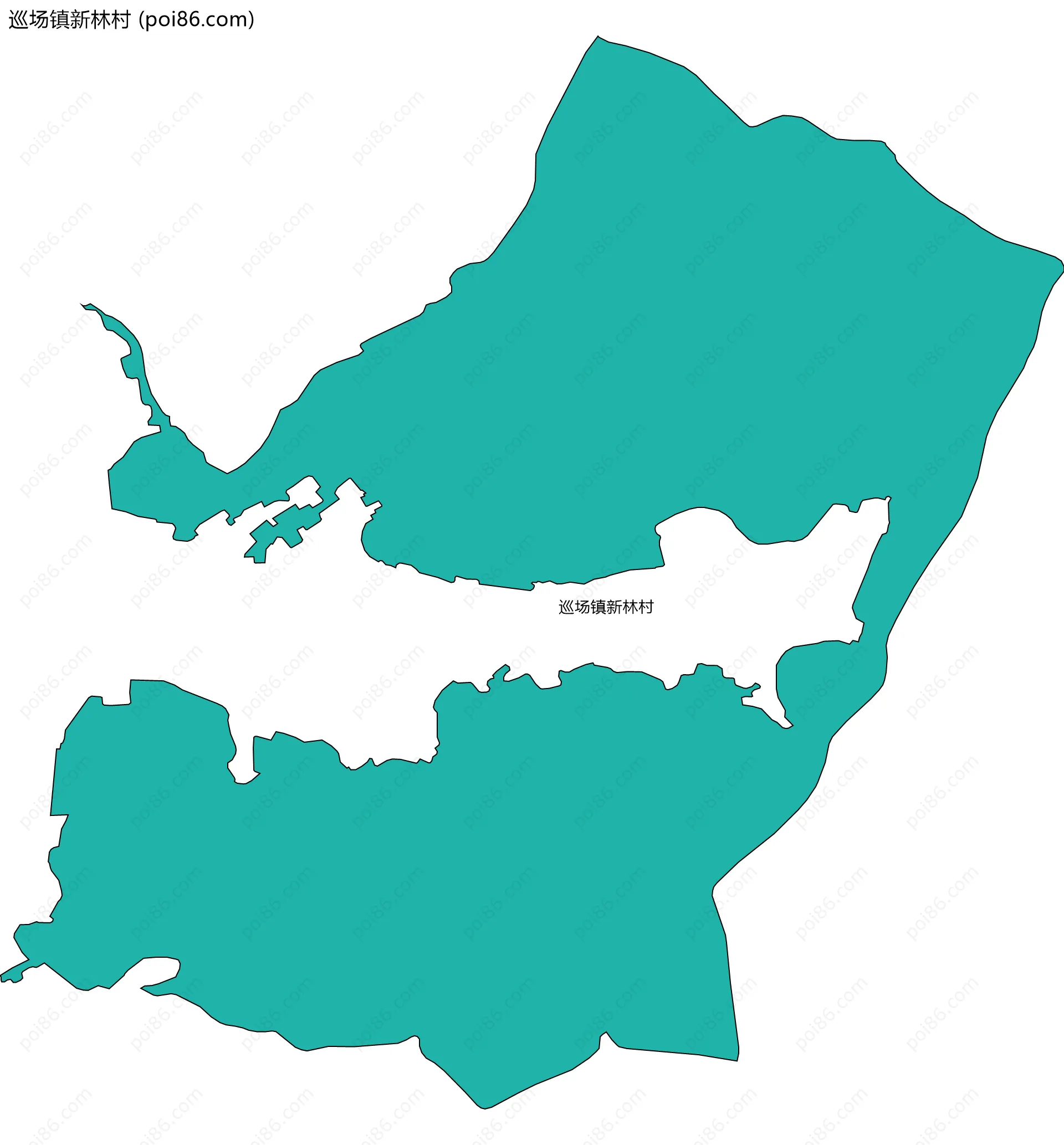巡场镇新林村边界地图