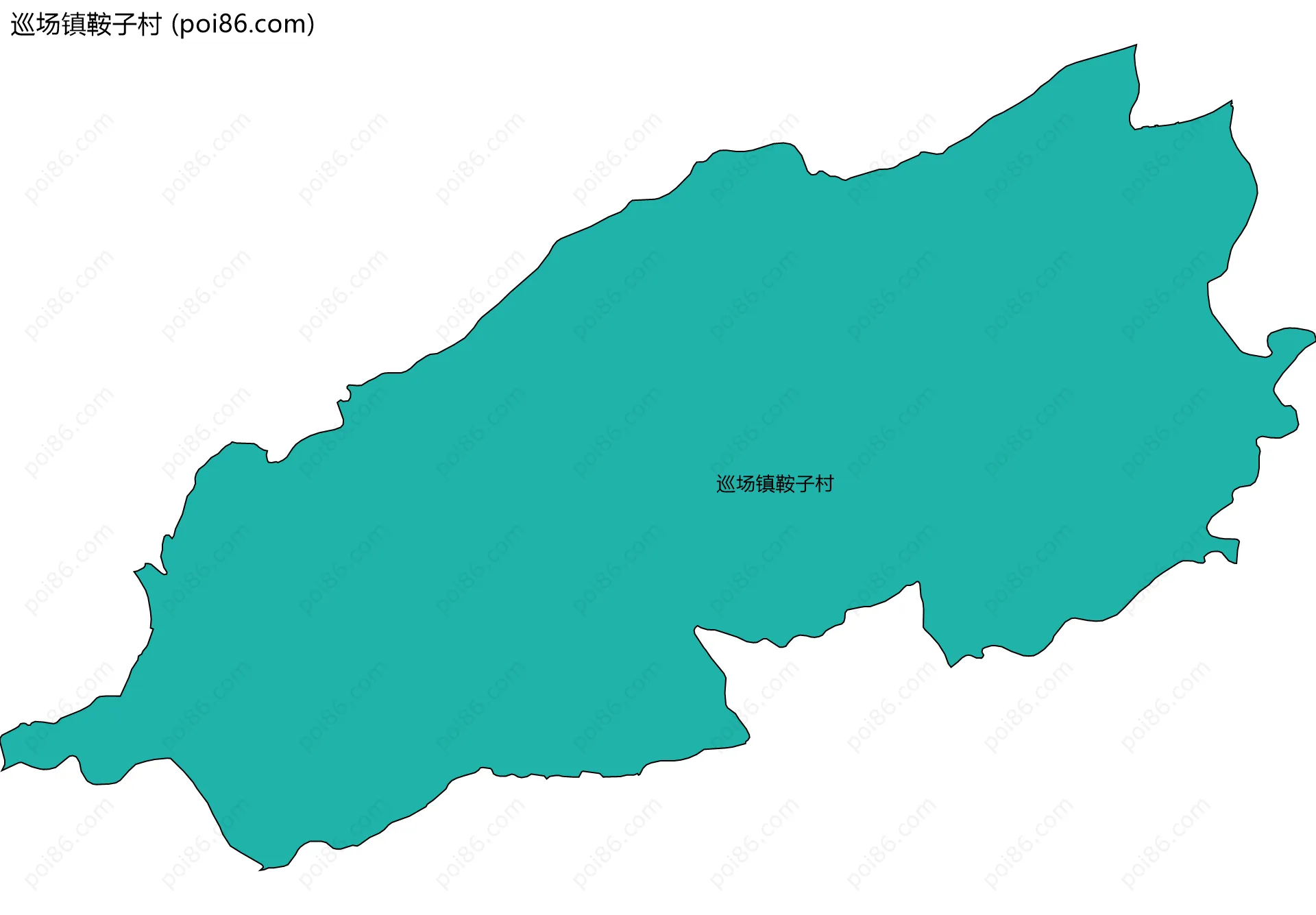 巡场镇鞍子村边界地图