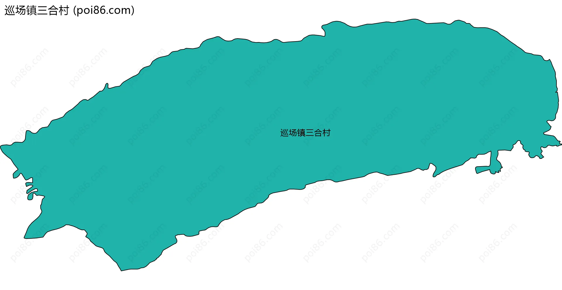 巡场镇三合村边界地图