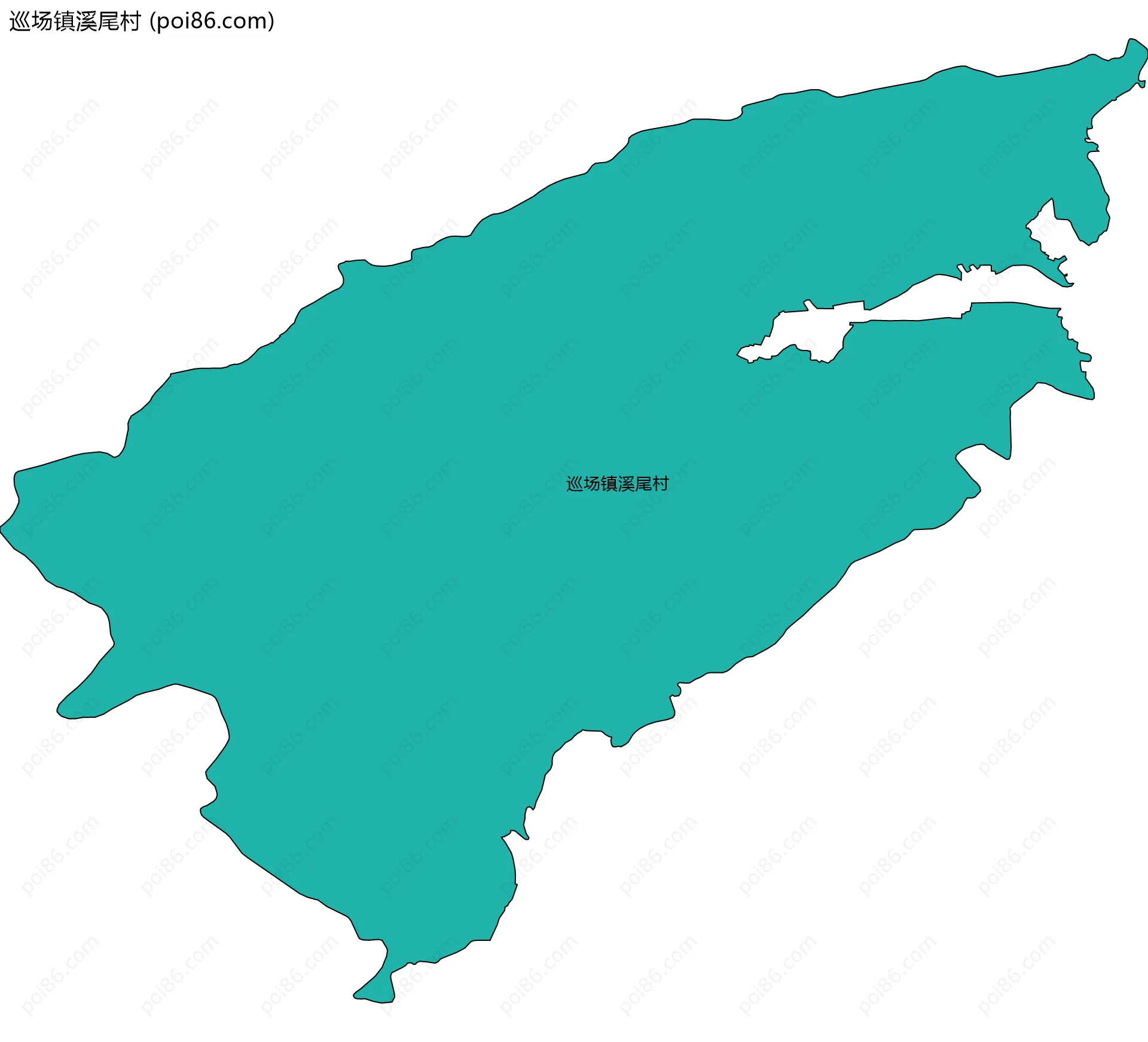 巡场镇溪尾村边界地图