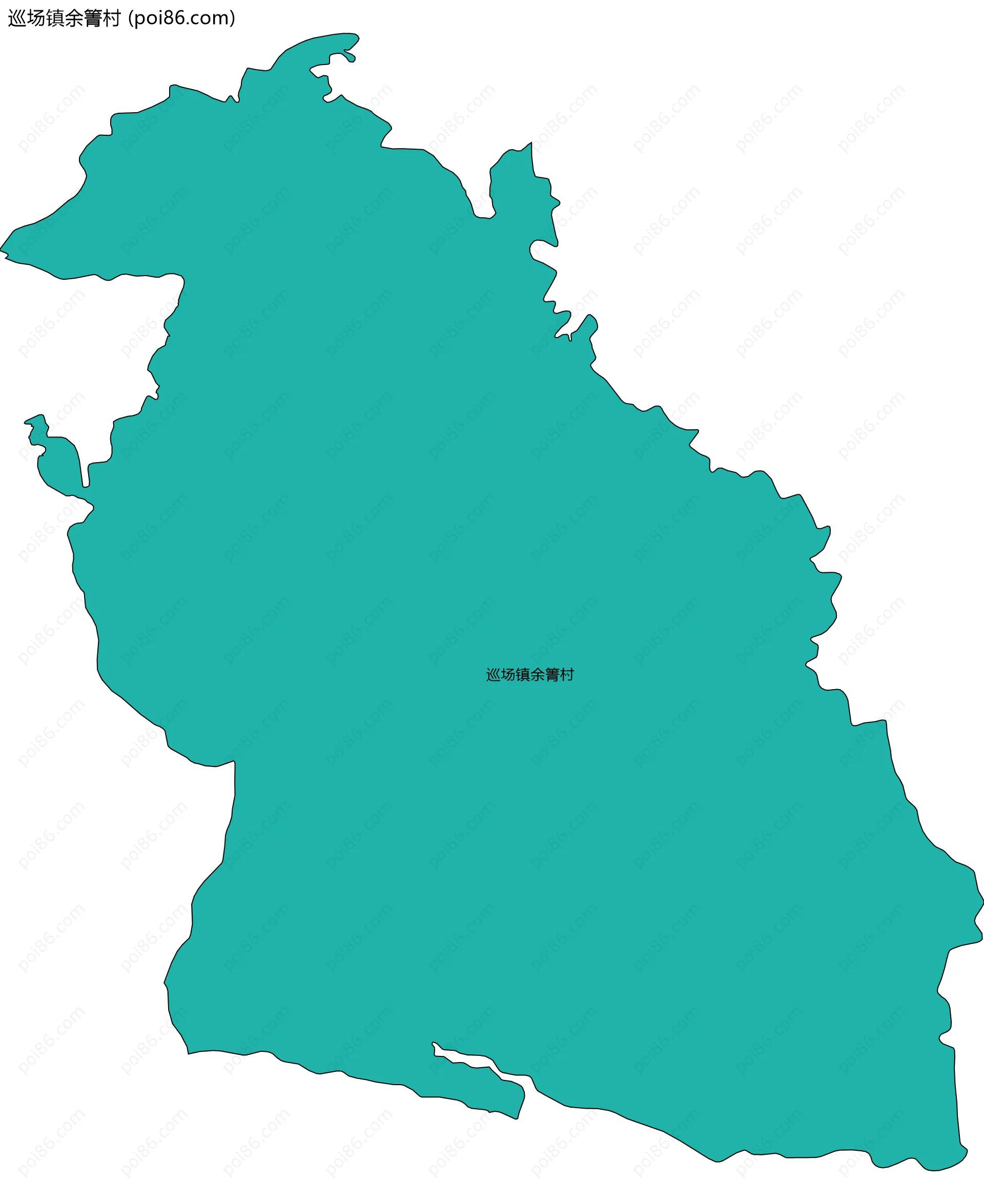 巡场镇余箐村边界地图