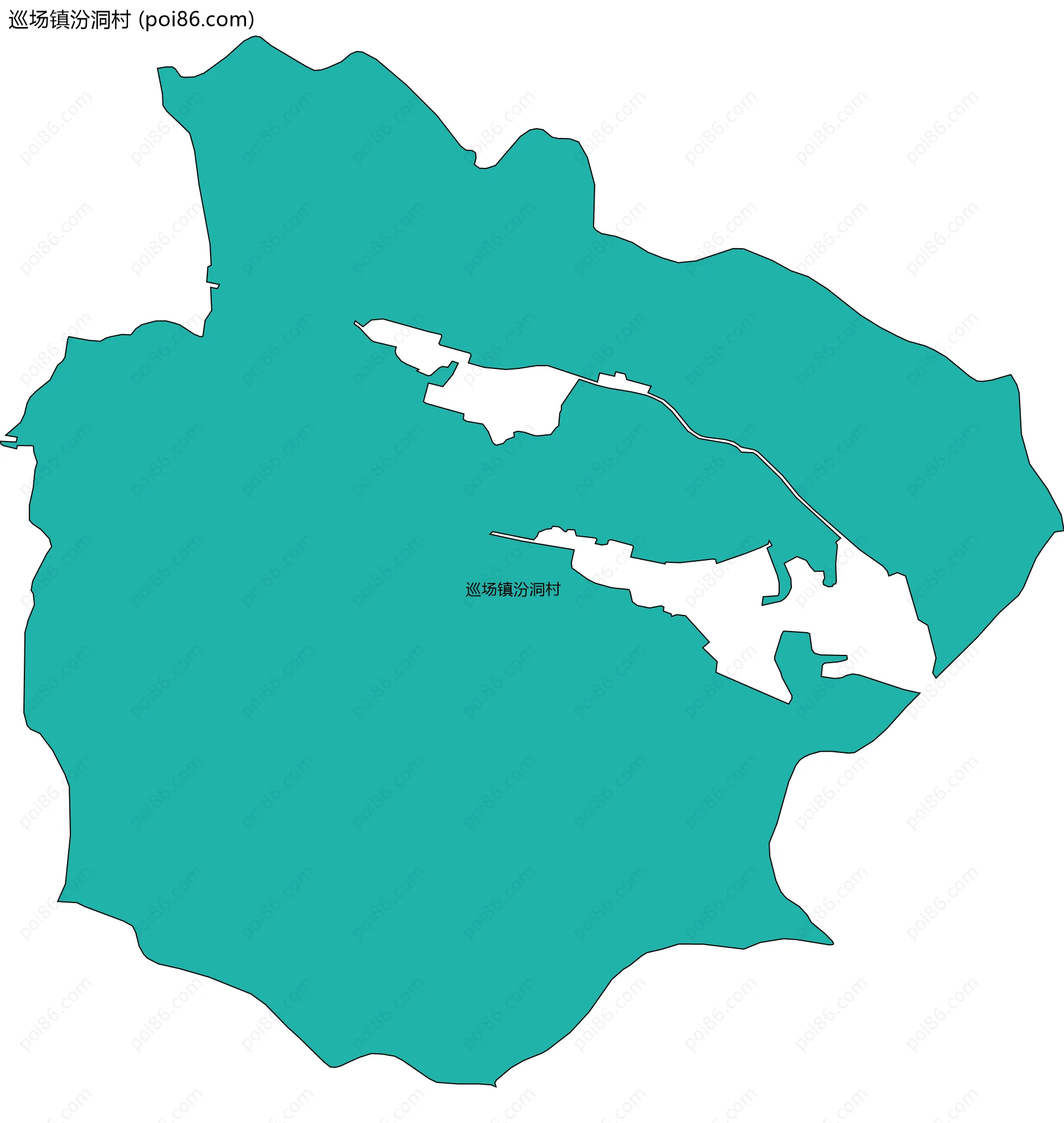 巡场镇汾洞村边界地图