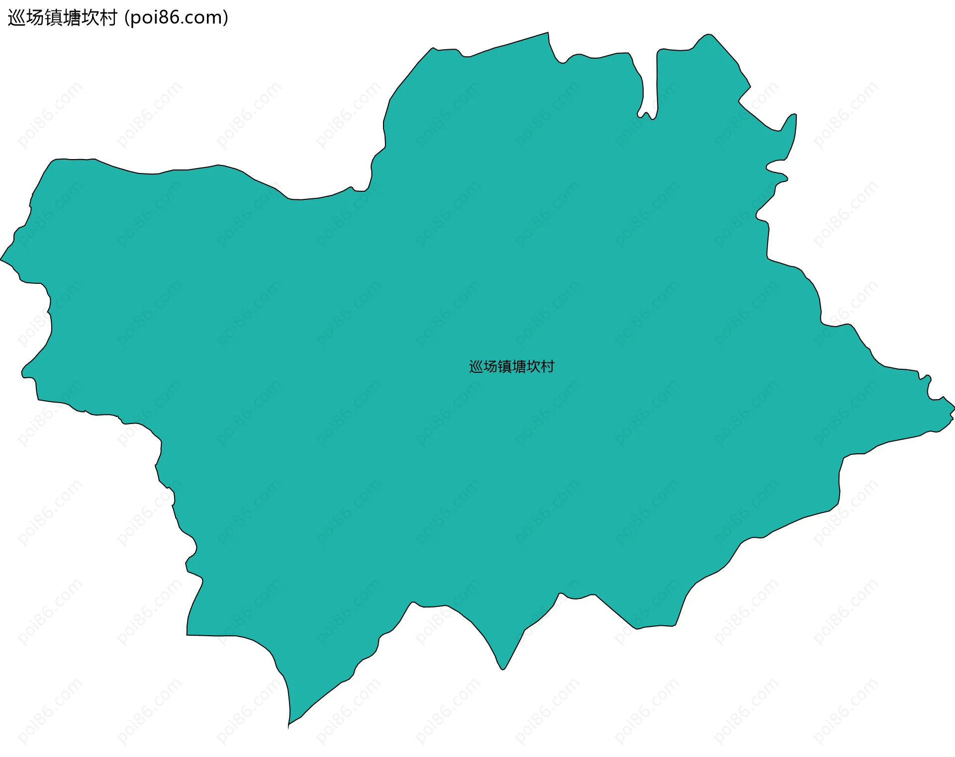 巡场镇塘坎村边界地图