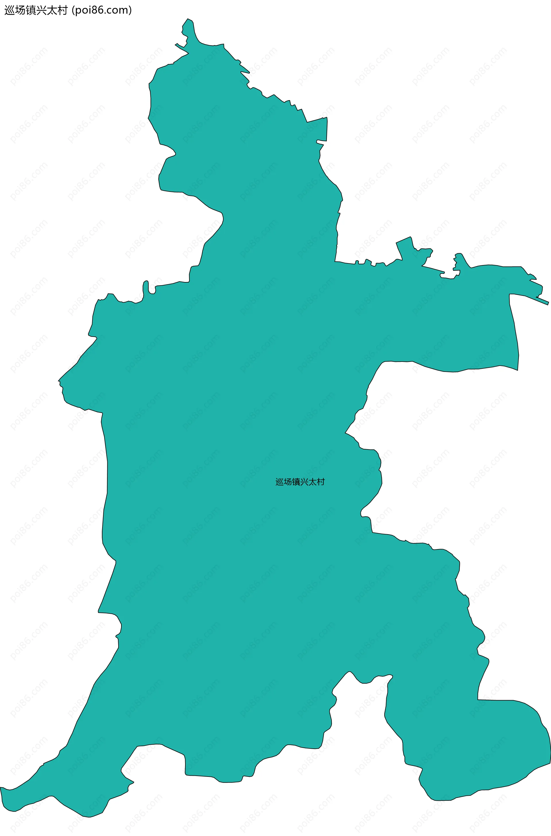 巡场镇兴太村边界地图