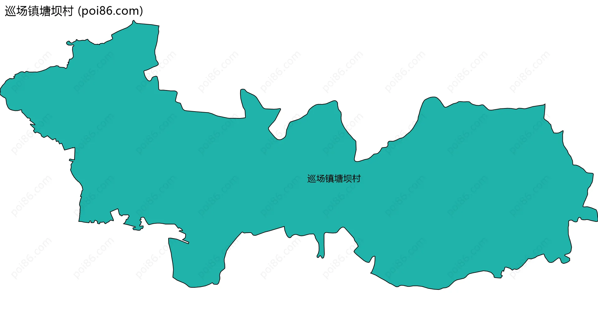 巡场镇塘坝村边界地图