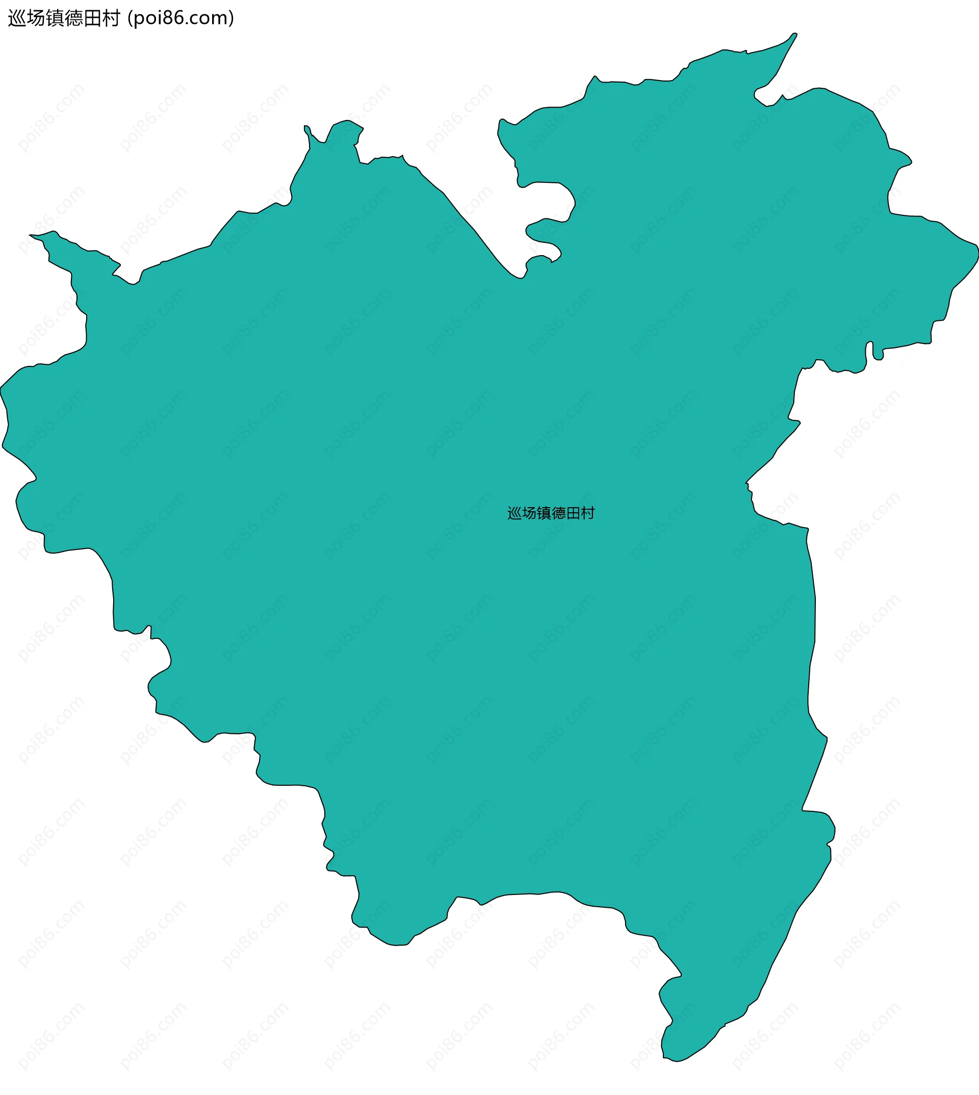 巡场镇德田村边界地图