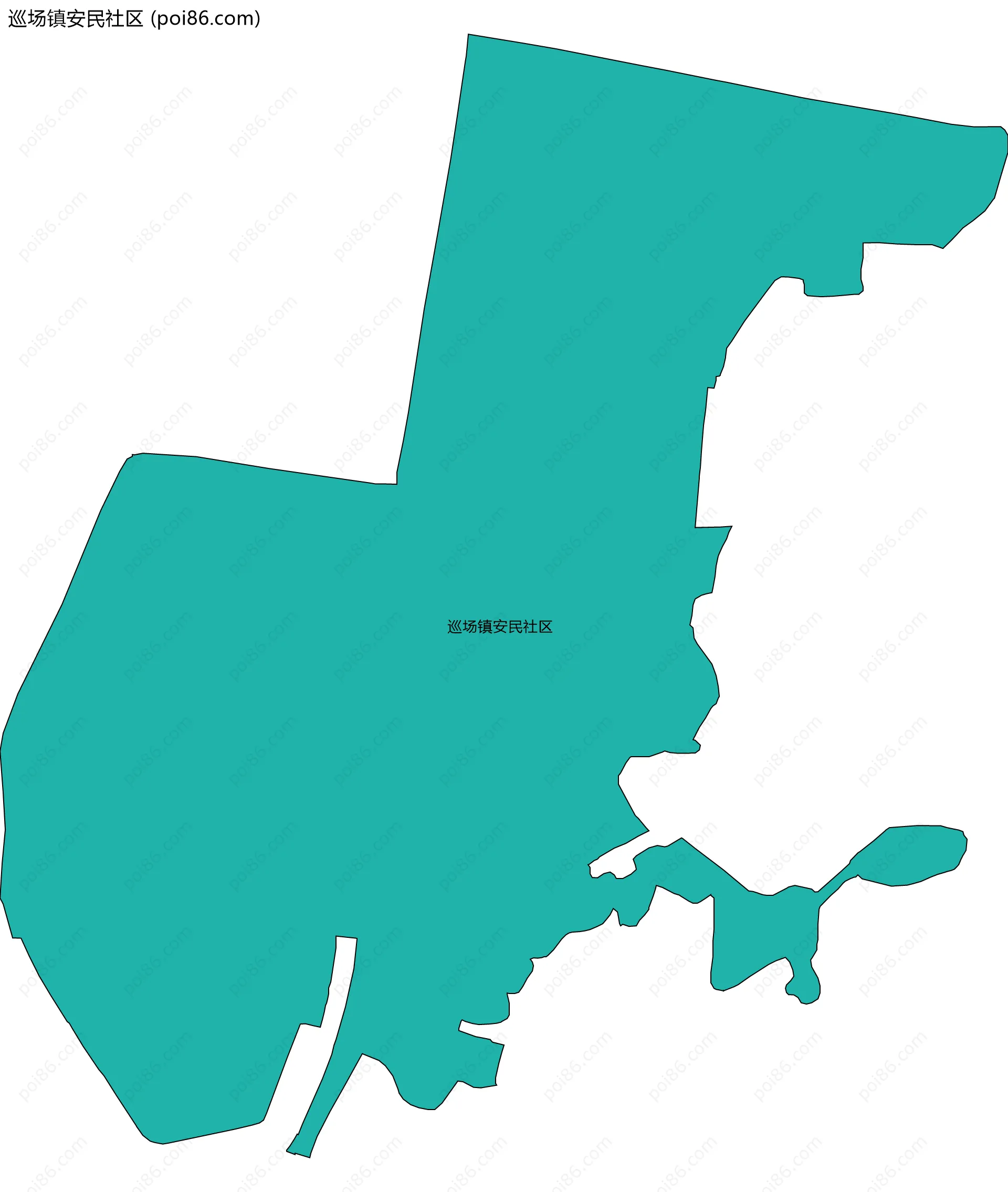 巡场镇安民社区边界地图