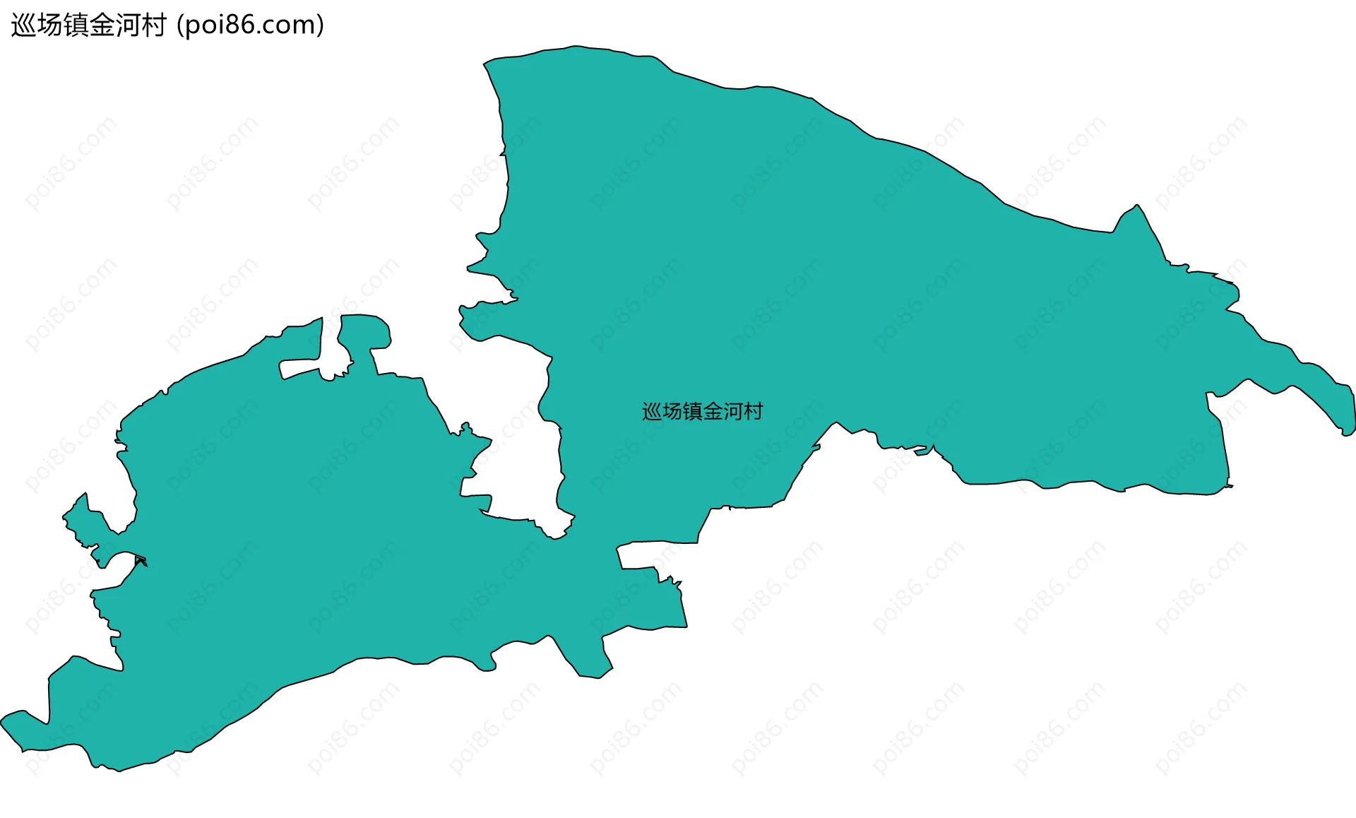 巡场镇金河村边界地图