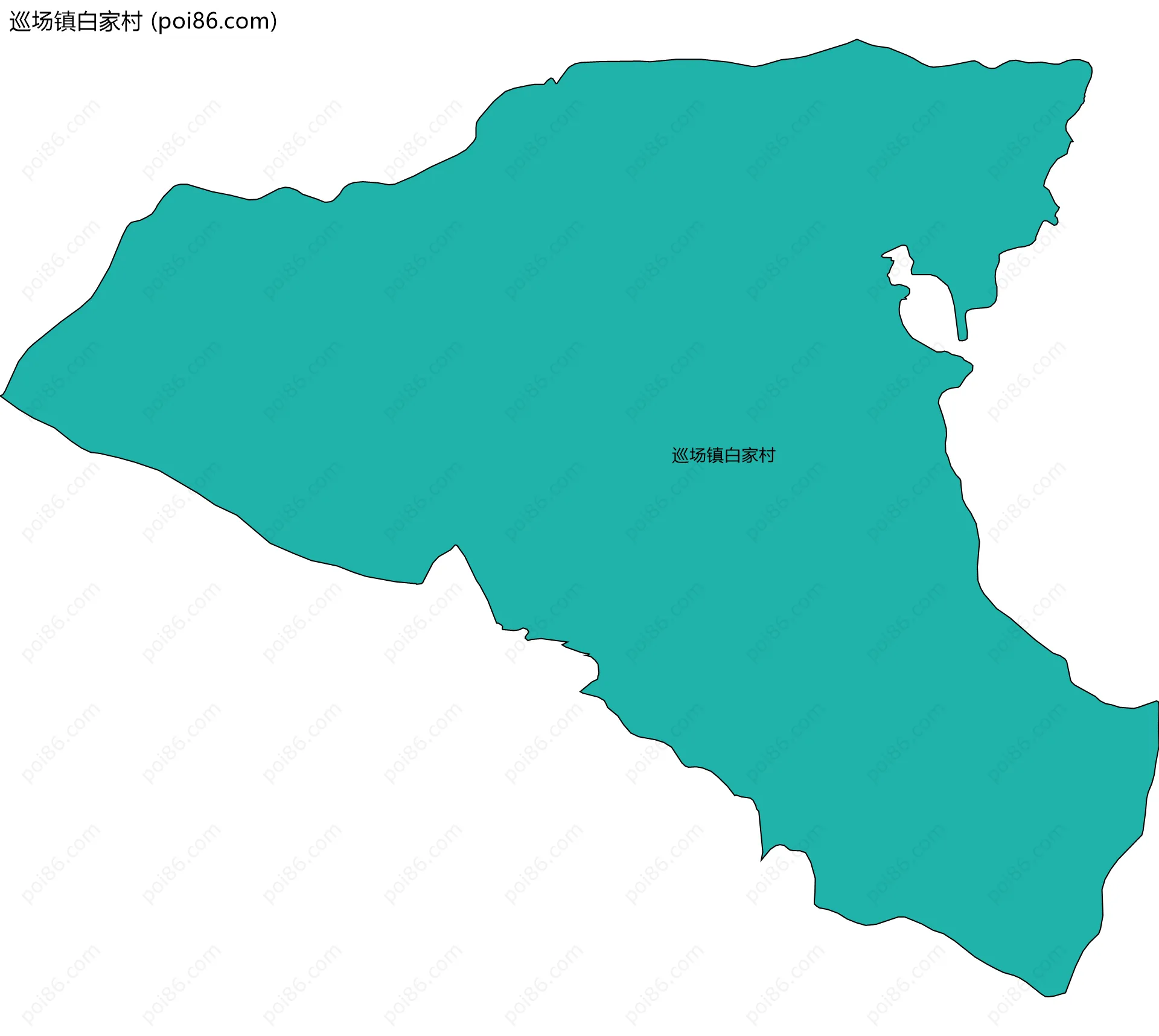巡场镇白家村边界地图