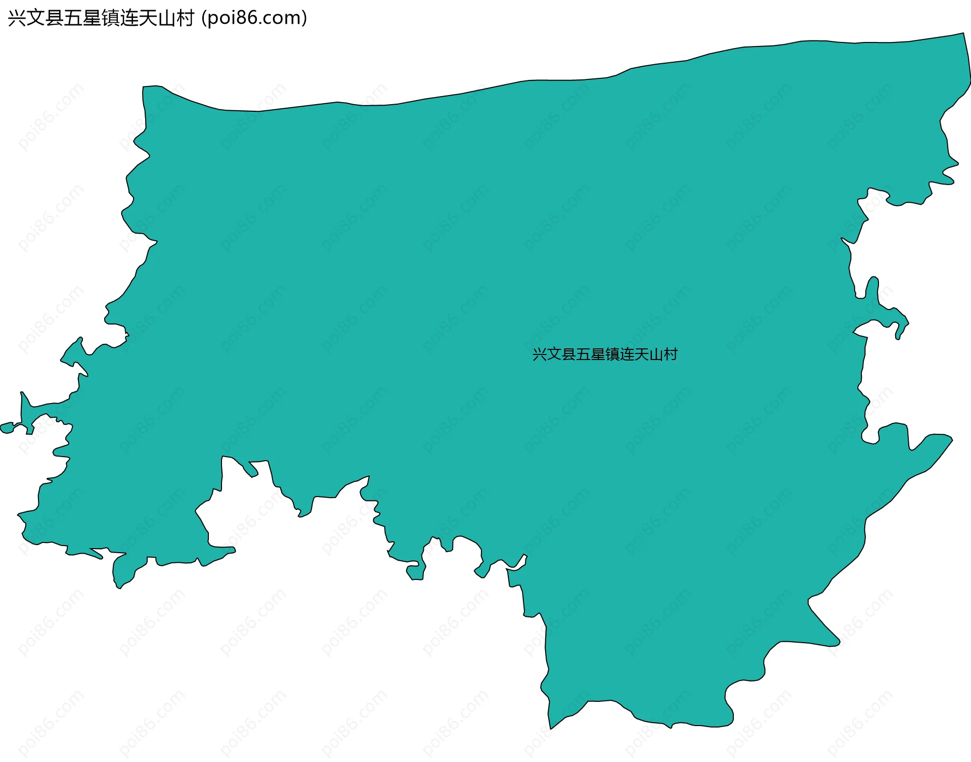 兴文县五星镇连天山村边界地图