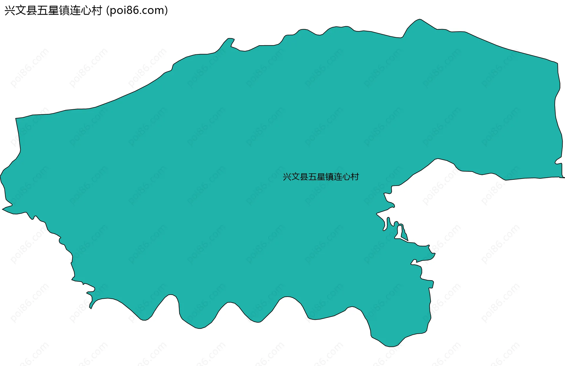 兴文县五星镇连心村边界地图