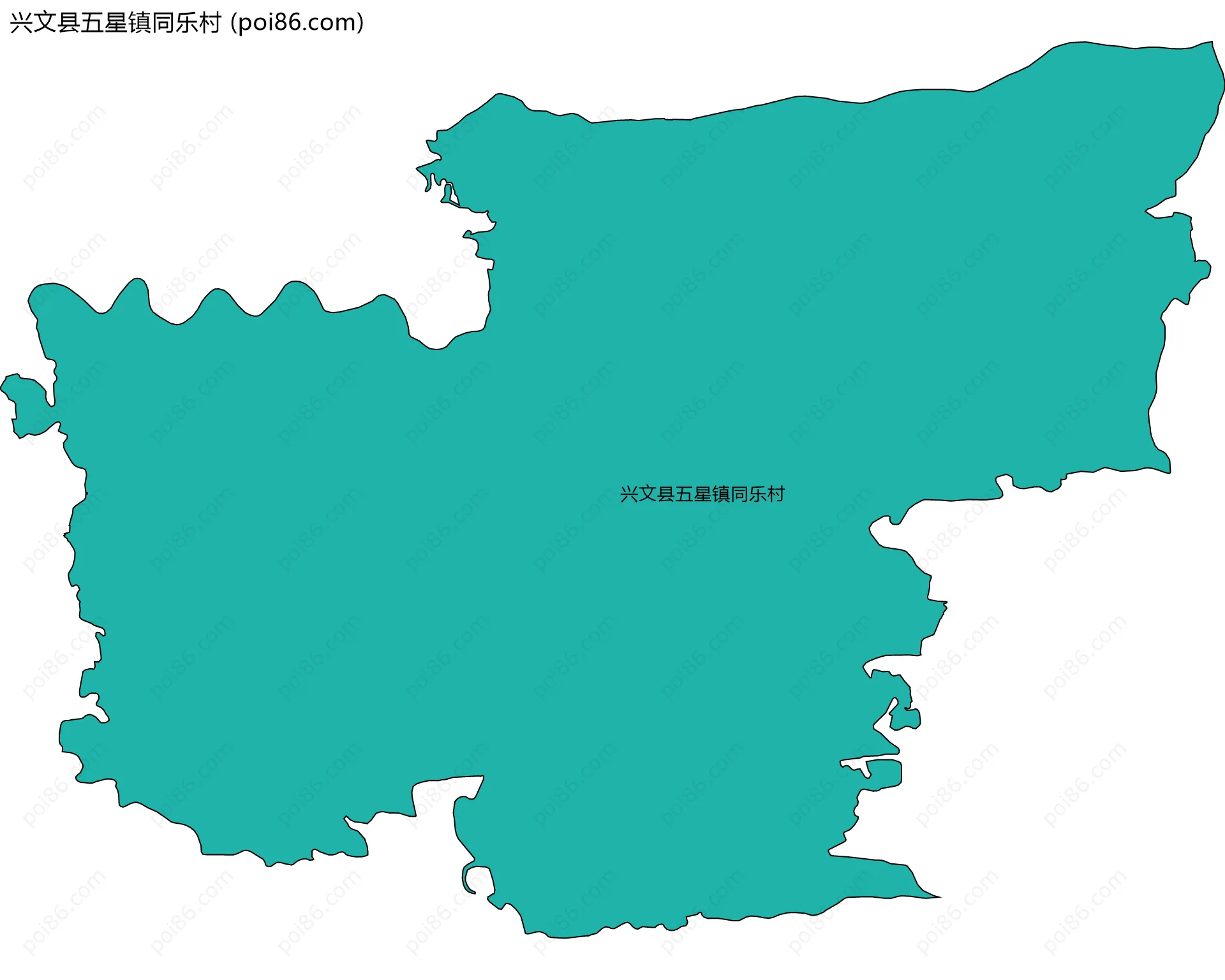 兴文县五星镇同乐村边界地图