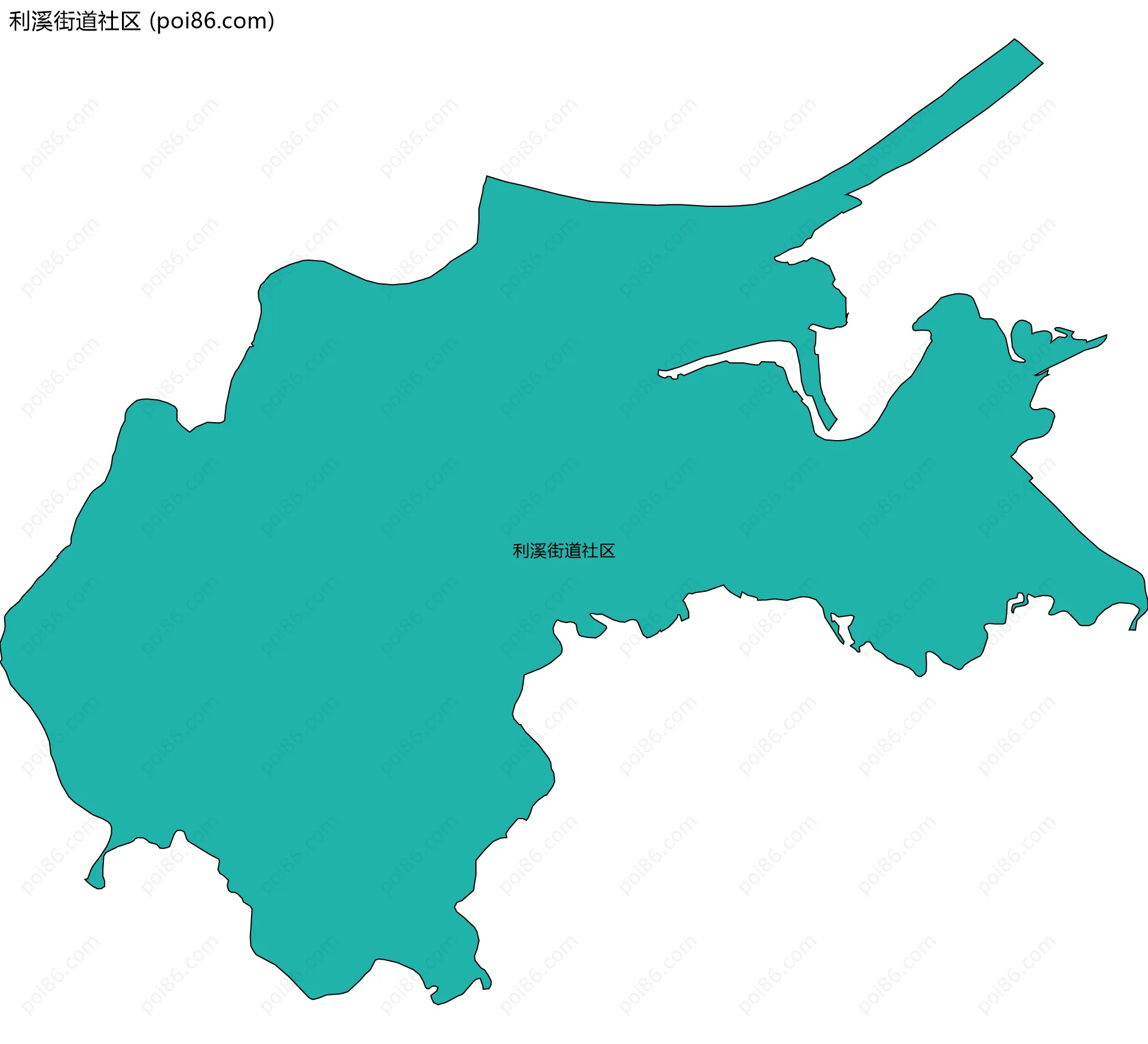 利溪街道社区边界地图