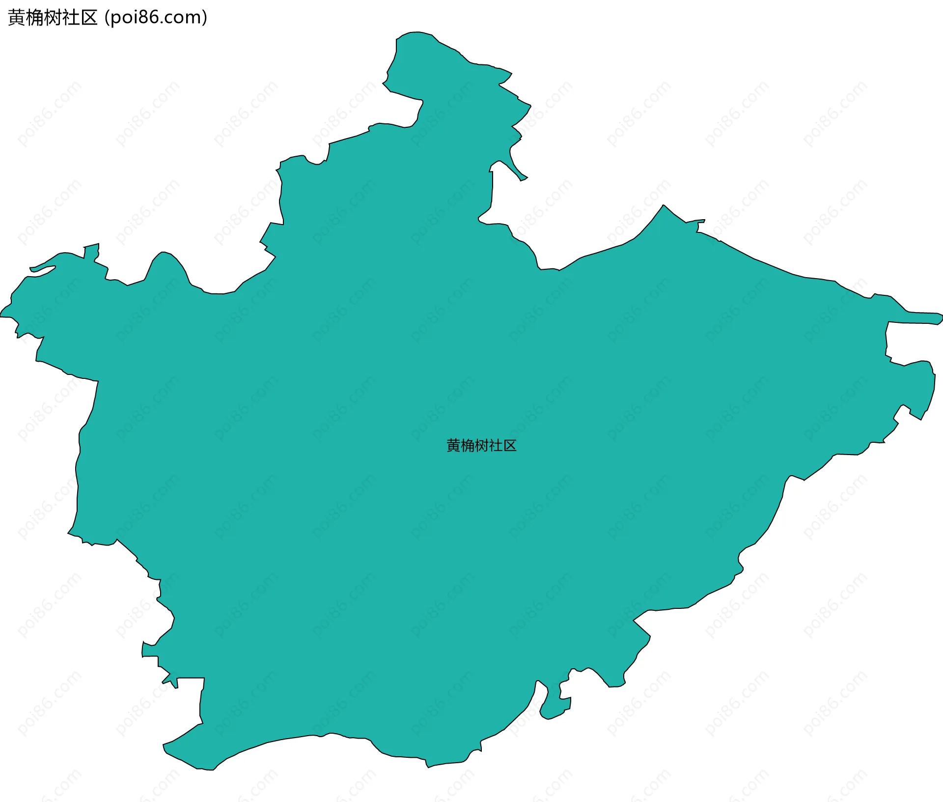黄桷树社区边界地图