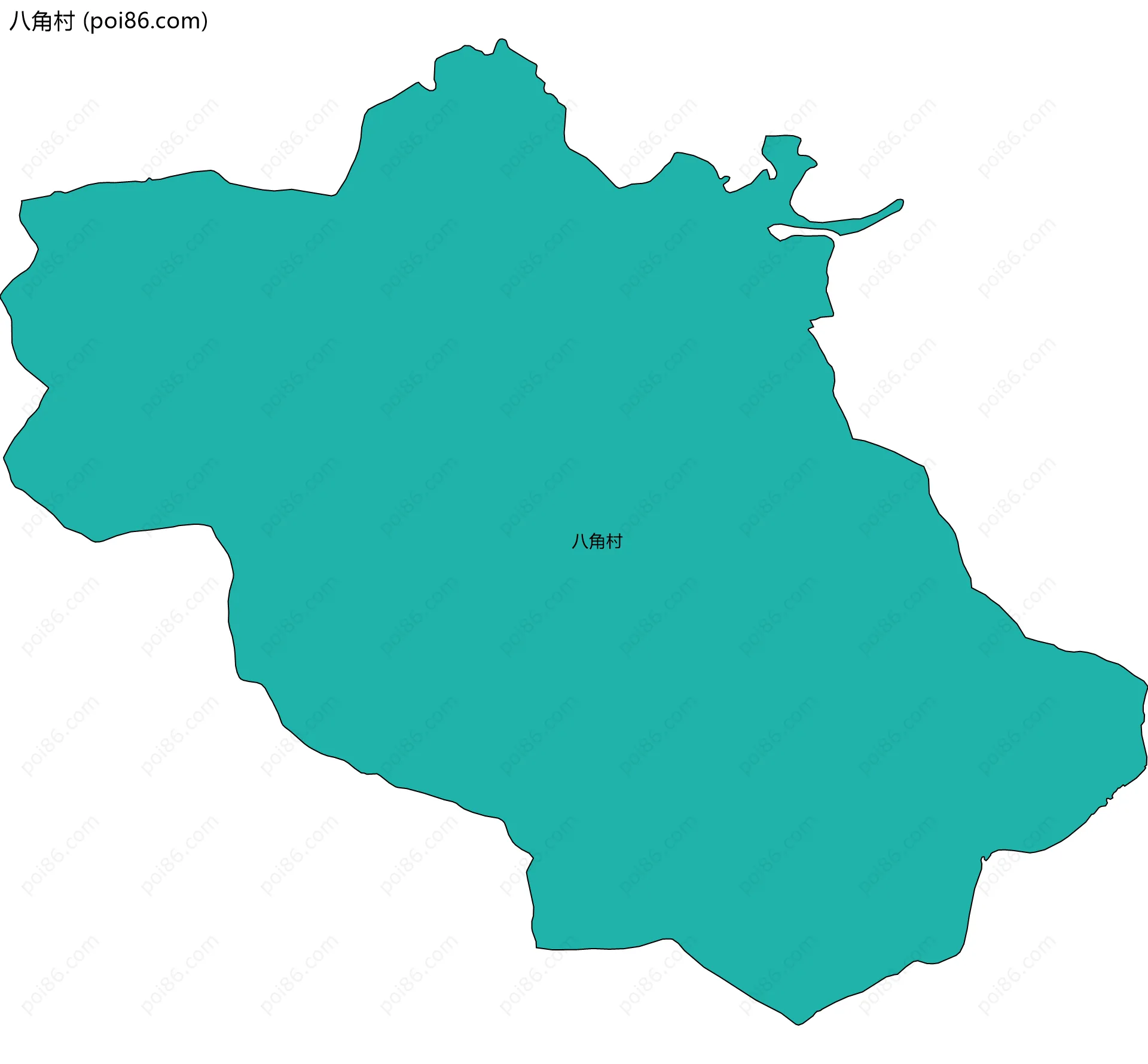 八角村边界地图