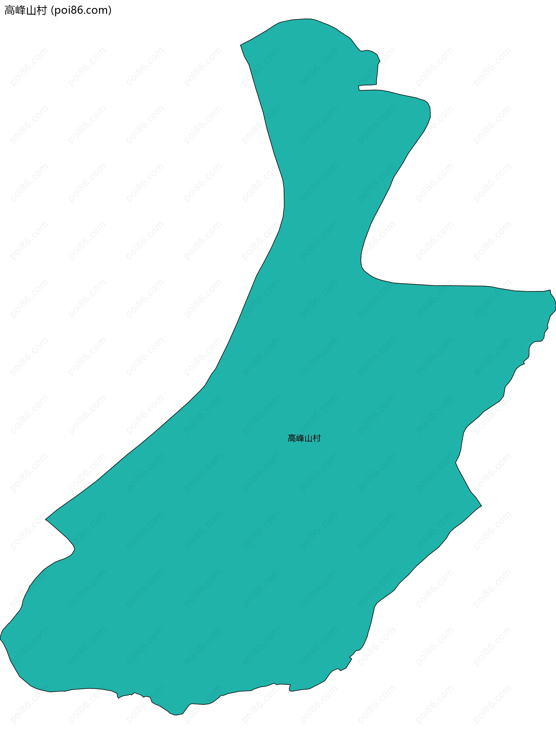 高峰山村边界地图