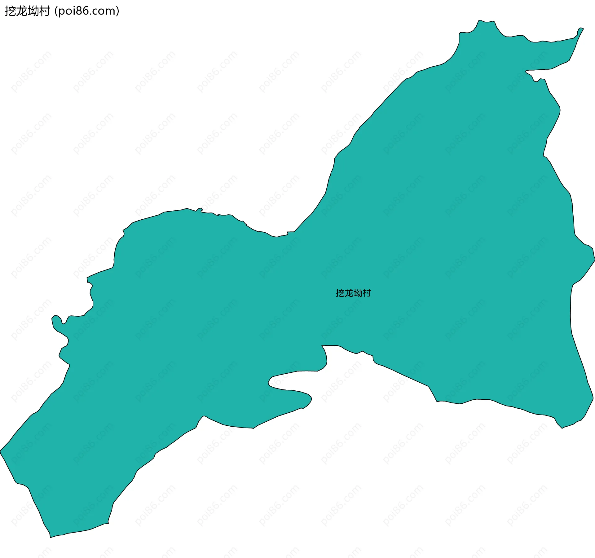 挖龙坳村边界地图