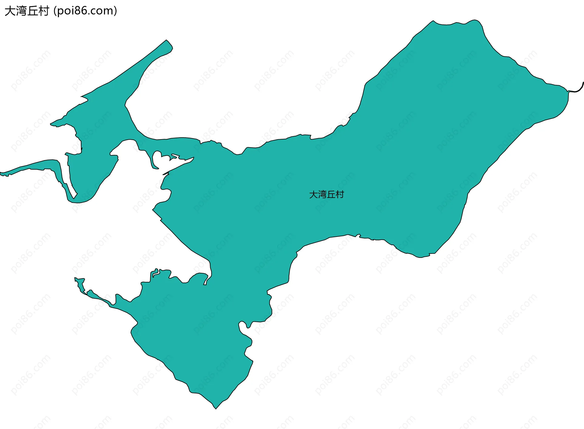 大湾丘村边界地图